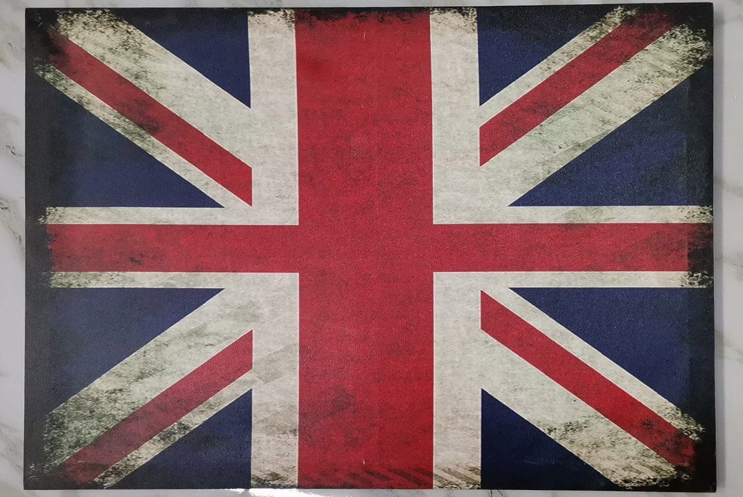 JVmoebel Bild Kunstdruck Großbritannien Flagge Dekorative Malerei SOFORT, (1 St), Made in Europa