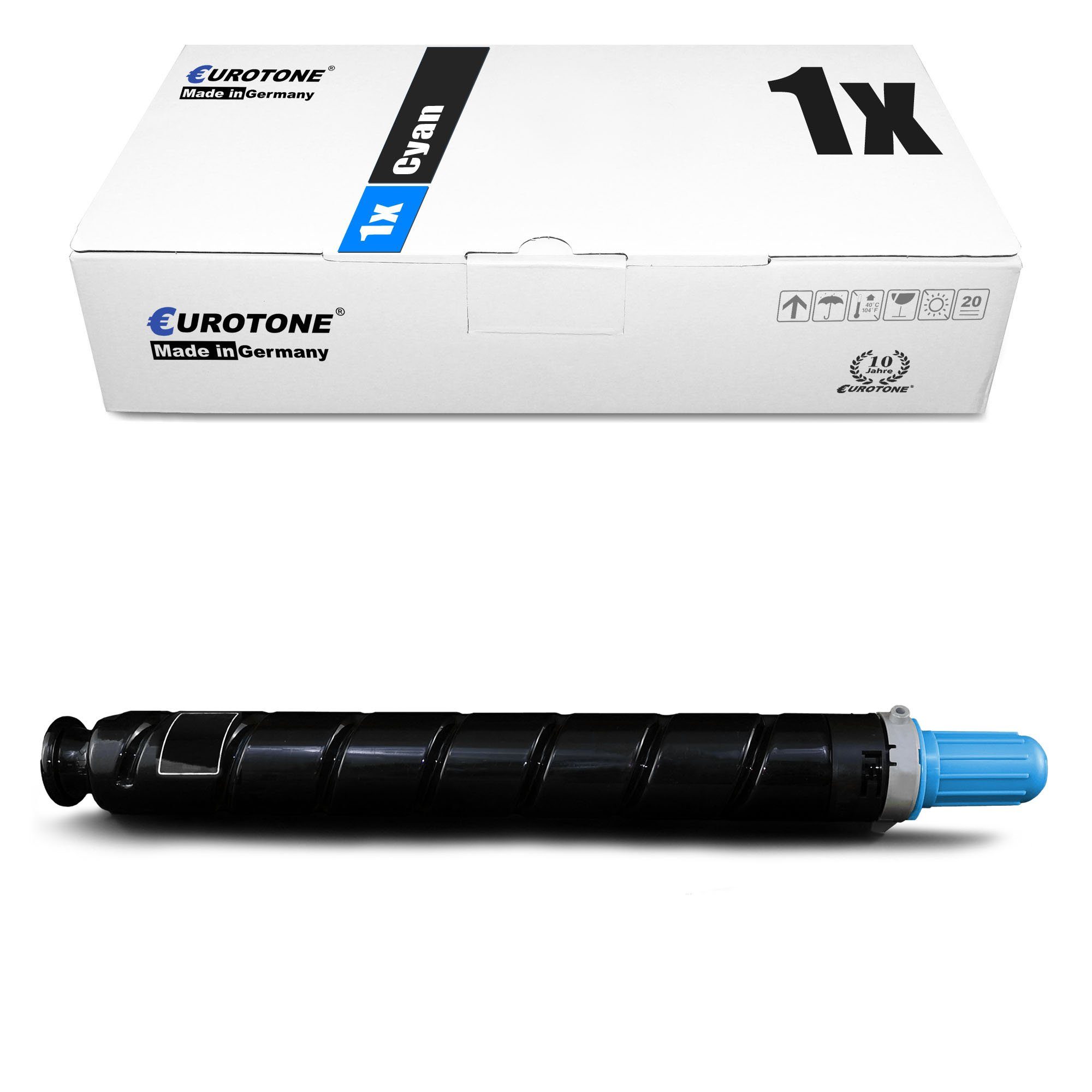 Eurotone Tonerkartusche Toner ersetzt Canon C-EXV34C 3783B002 Cyan