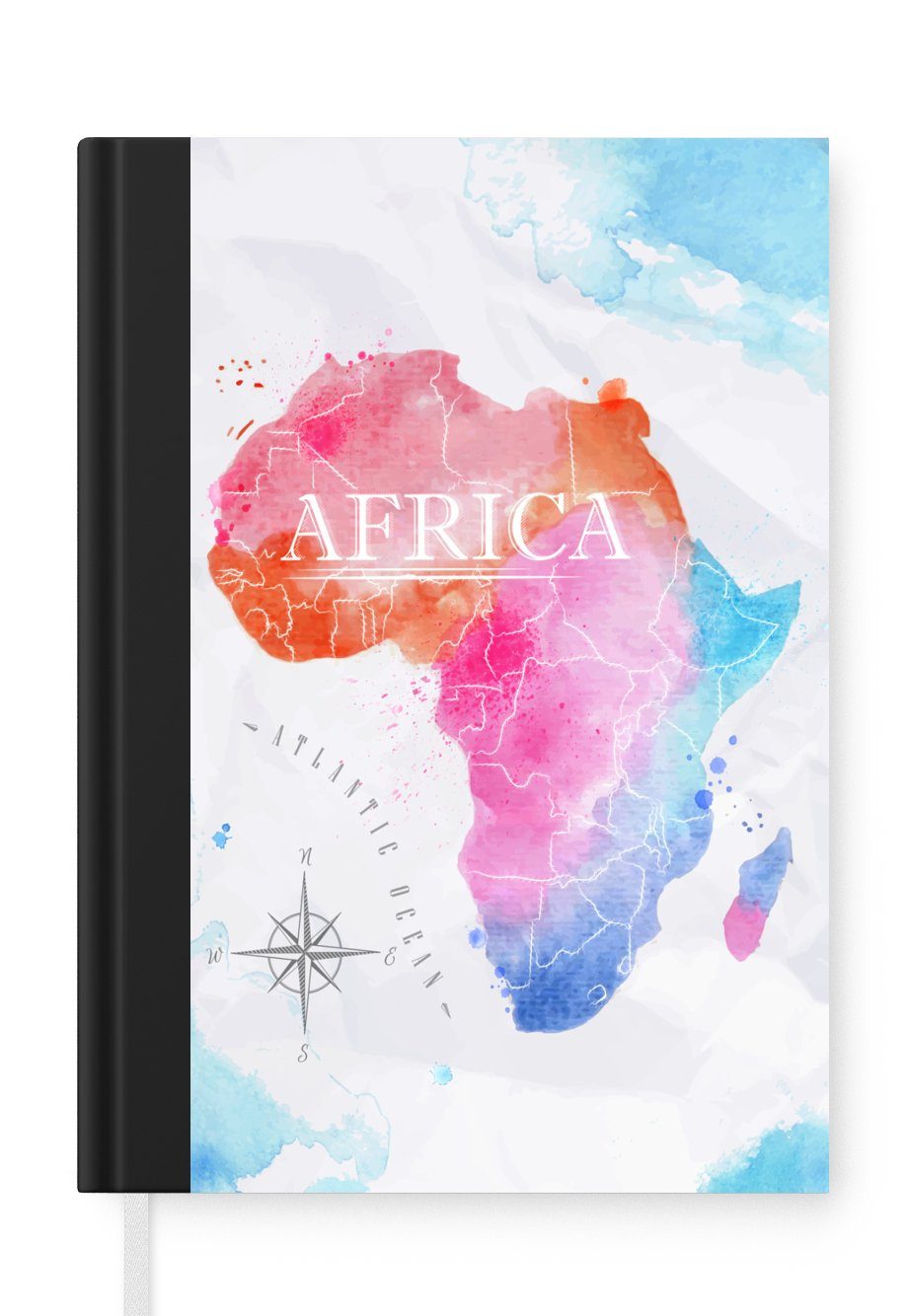 MuchoWow Notizbuch Afrika - Farben - Ölfarben, Journal, Merkzettel, Tagebuch, Notizheft, A5, 98 Seiten, Haushaltsbuch