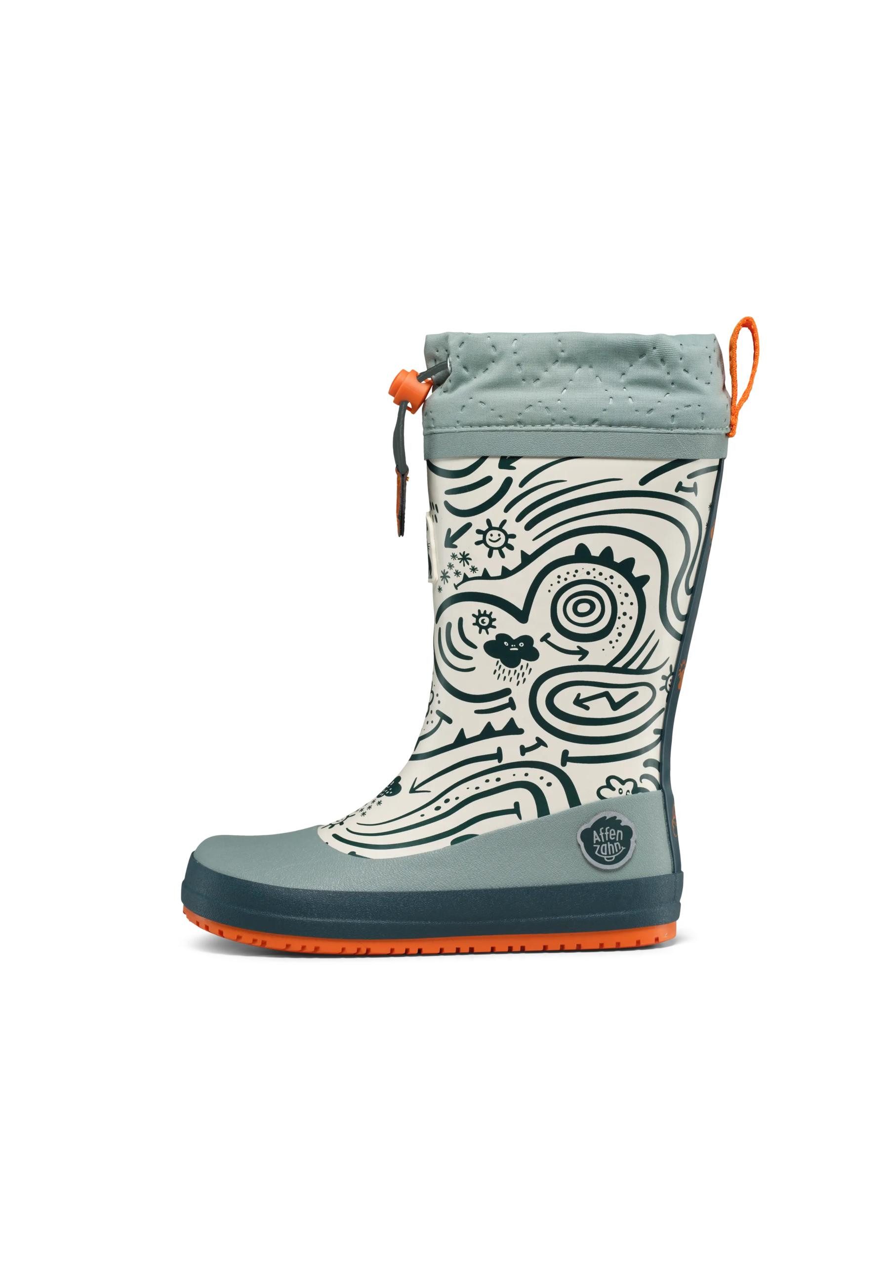 Affenzahn Vegan Puddly Gummistiefel nach Barfußschuhprinzip, wasserdicht