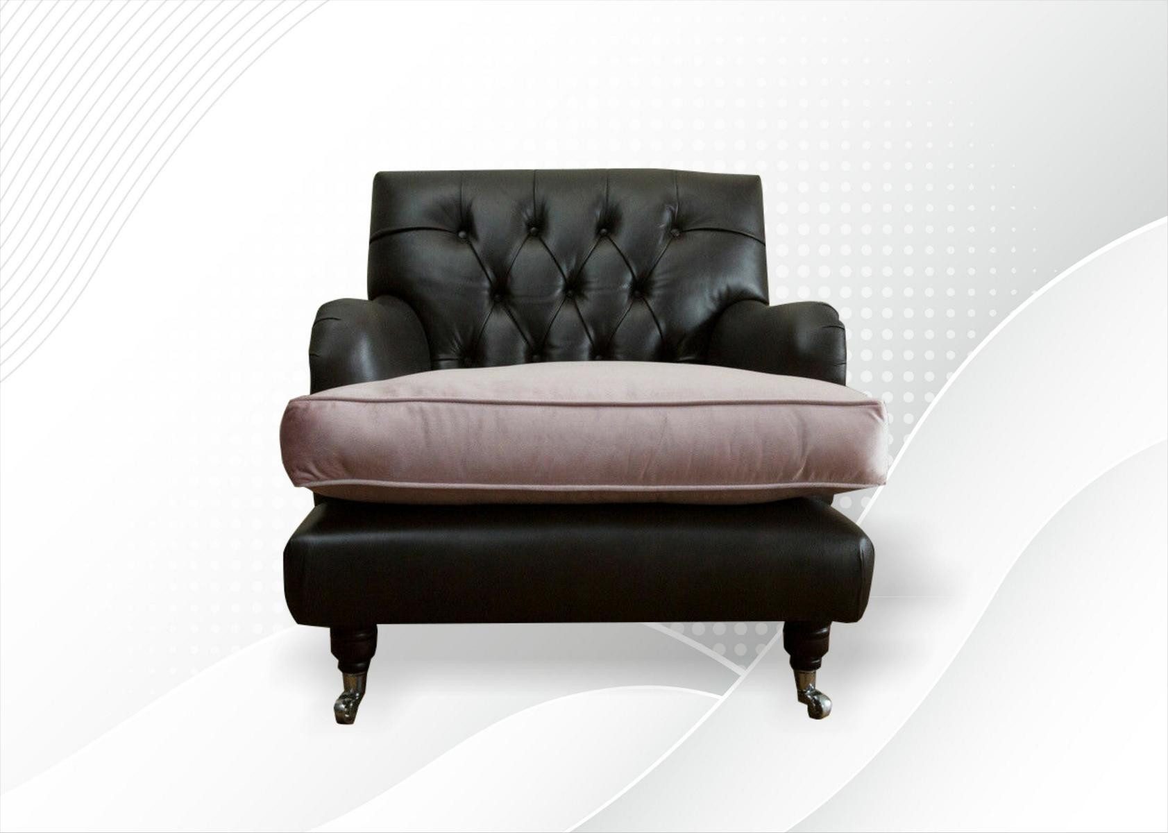 JVmoebel Кресла Chesterfield Textilsessel Lounge Sofa Polster Couch Club Sitzmöbel (Sessel), Made in Europa