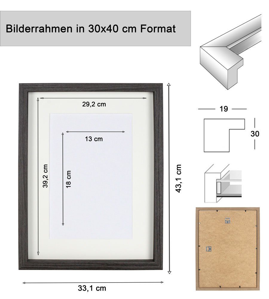 IDEAL TREND Bilderrahmen 3D Objektrahmen Holz günstig online kaufen