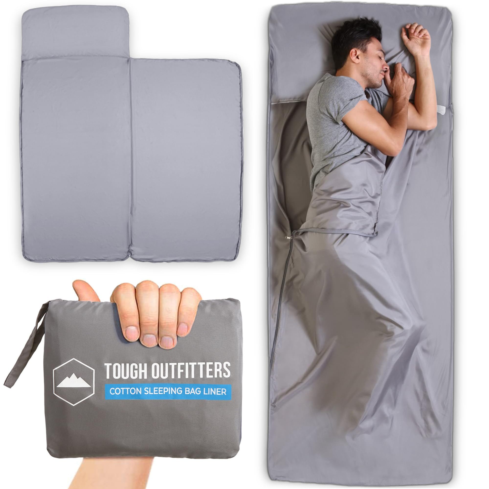 Tough Outfitters Schlafsackinlett Tough Outfitters Schlafsack-Inlett Reiselaken 1 Person 94x216 cm