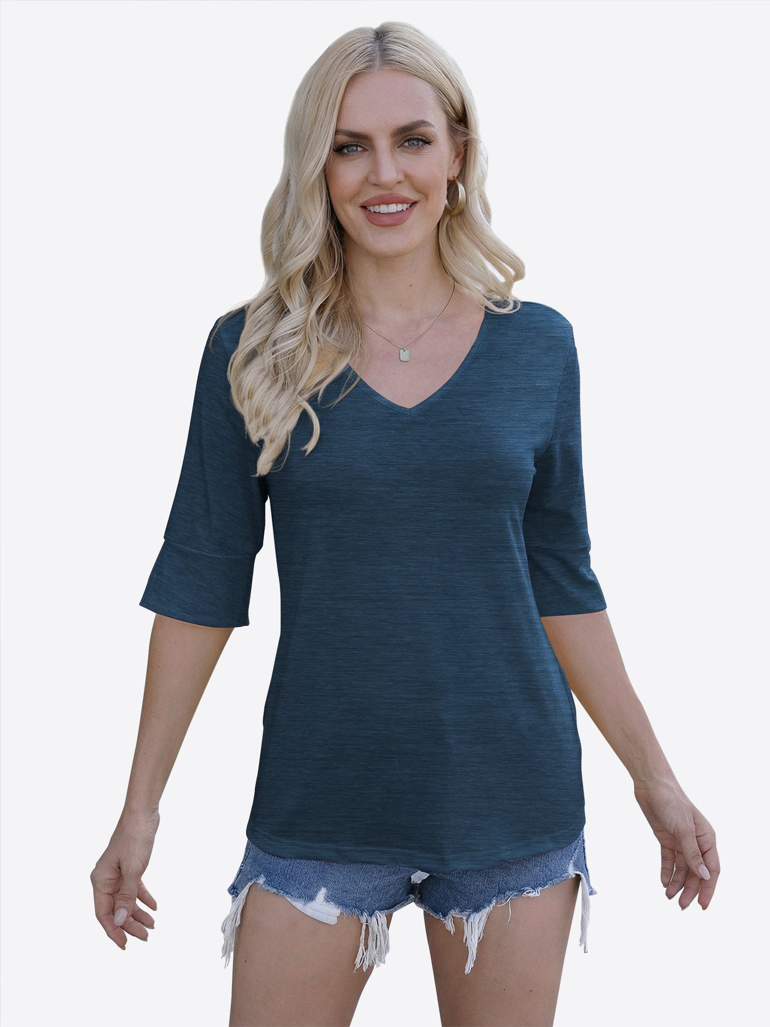 Imily Bela T-Shirt Dsmen Basic Tops mit halben Ärmeln (Packung, 1-tlg., 1pe günstig online kaufen
