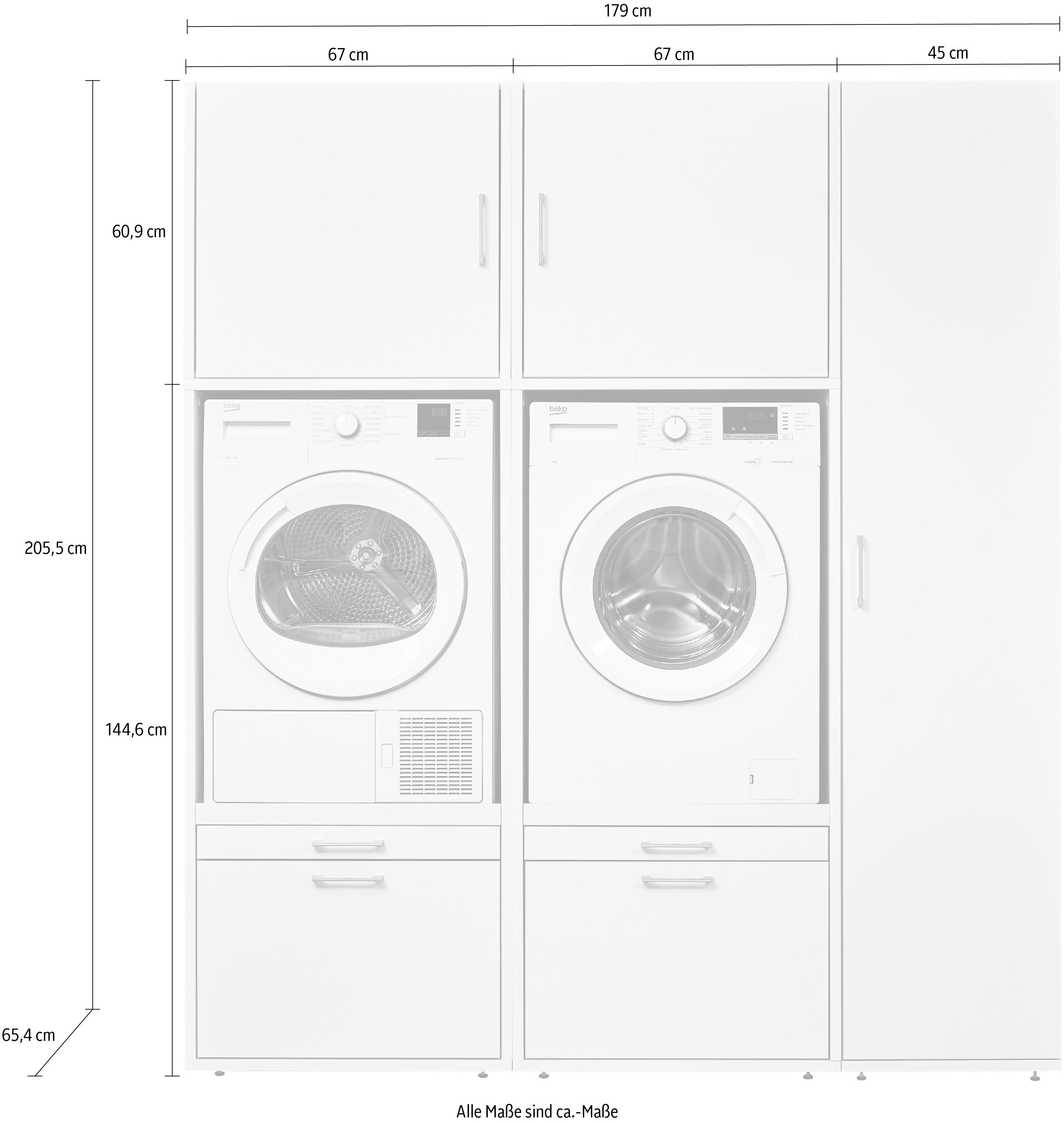 weiß Schrank-Set WASHTOWER (5-St) 17,