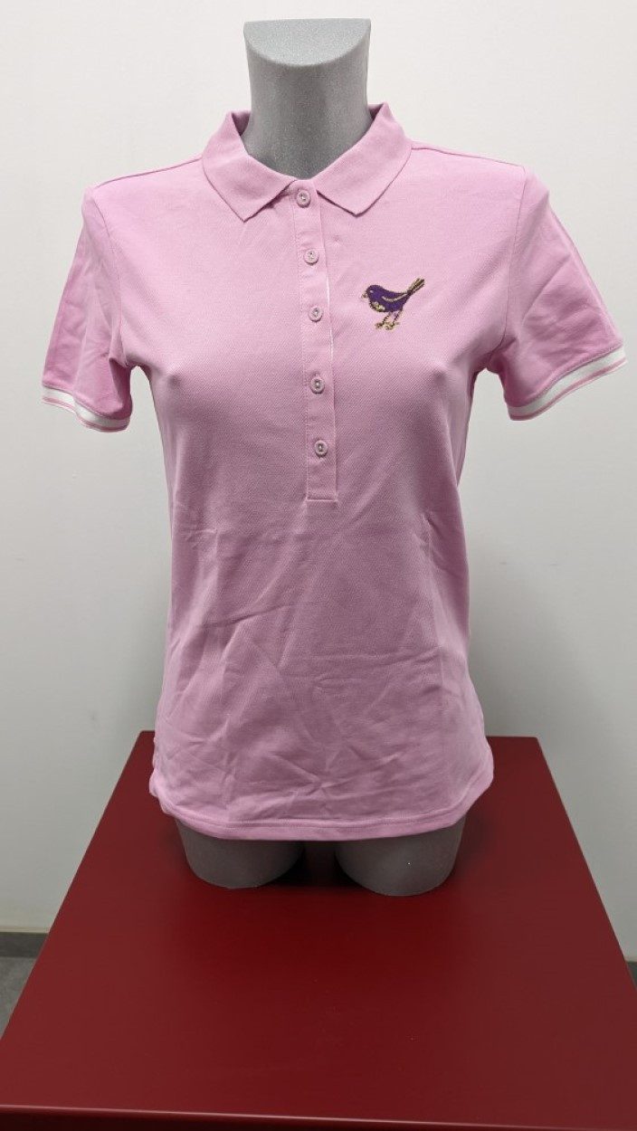 girls golf Poloshirt Girls Golf Polo 'Hearty Questionmark' Pink Damen S