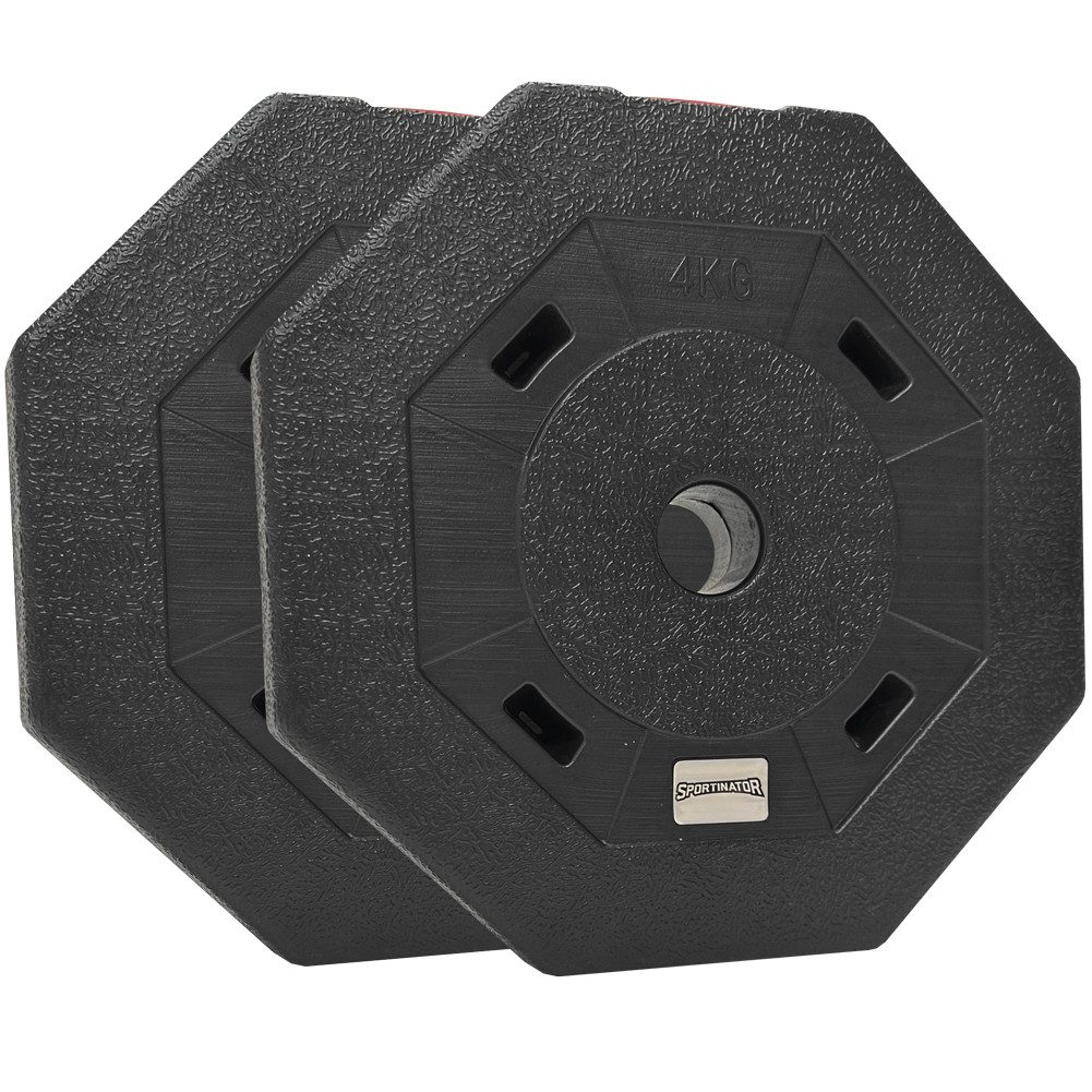 Sportinator Hantelscheiben Bumper Plates Fitness Hantelscheiben 2er-Set, 8 kg