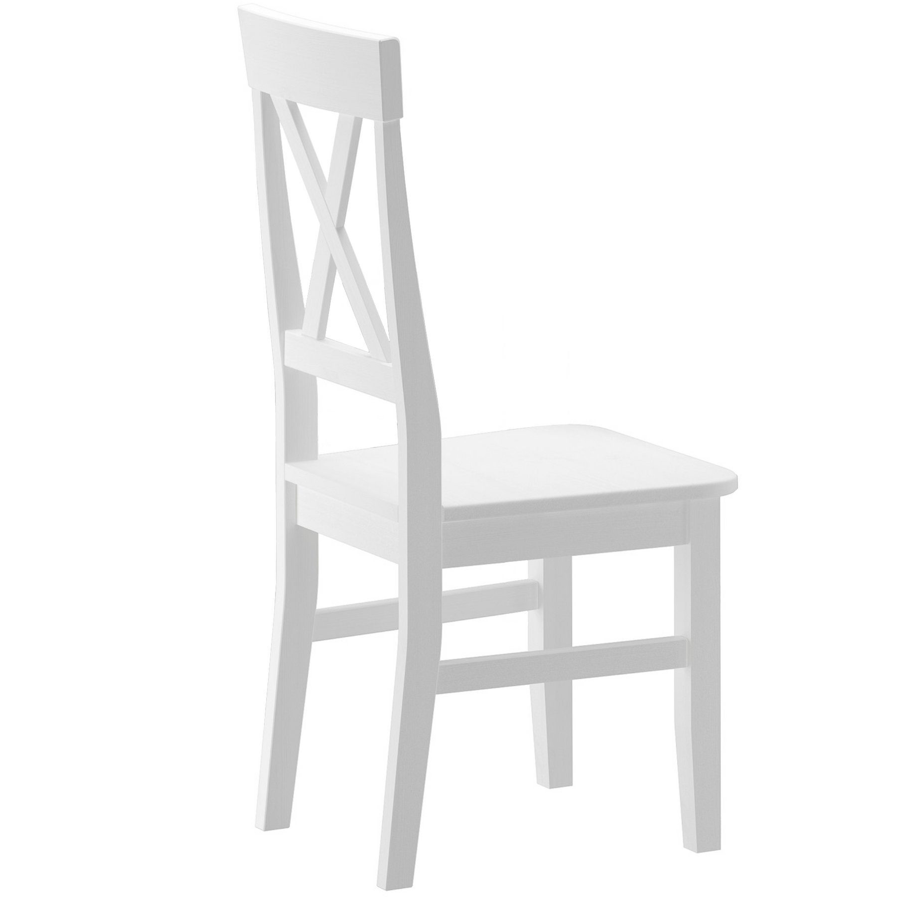 Essgruppe und ERST-HOLZ mit Massivholz weiß Stühlen Tisch Esszimmergarnitur 4