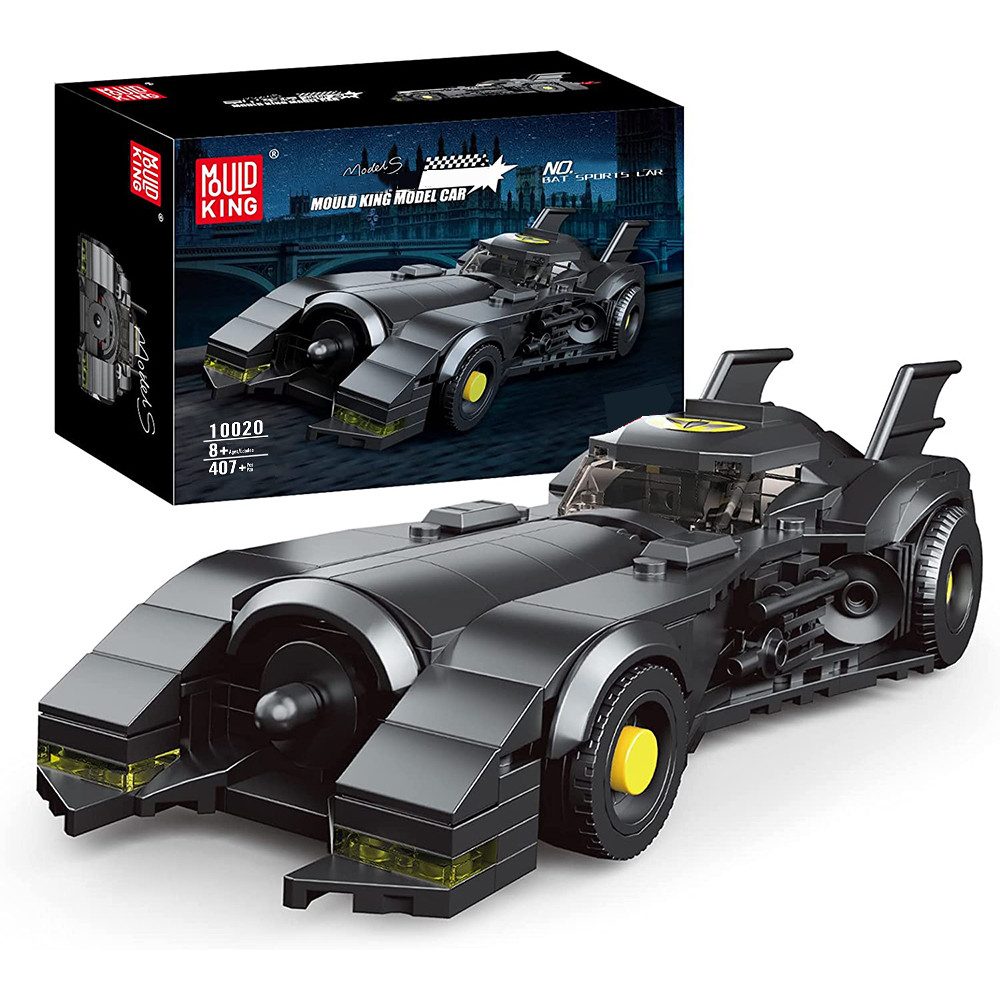 Mould King Konstruktionsspielsteine 10020 Auto Moc Klemmbausteine 407 Teile Konstruktionsspielsteine, (Set, 407 St)