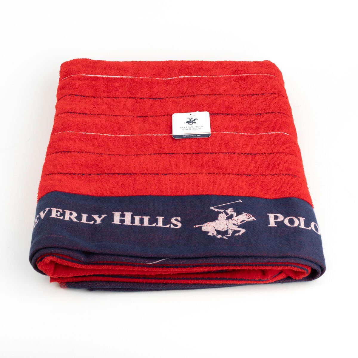 POLO Strandbadetuch Handtuch Beverly Hills cm Rot Polo 90 160 x Handtuch Club CLUB HILLS BEVERLY