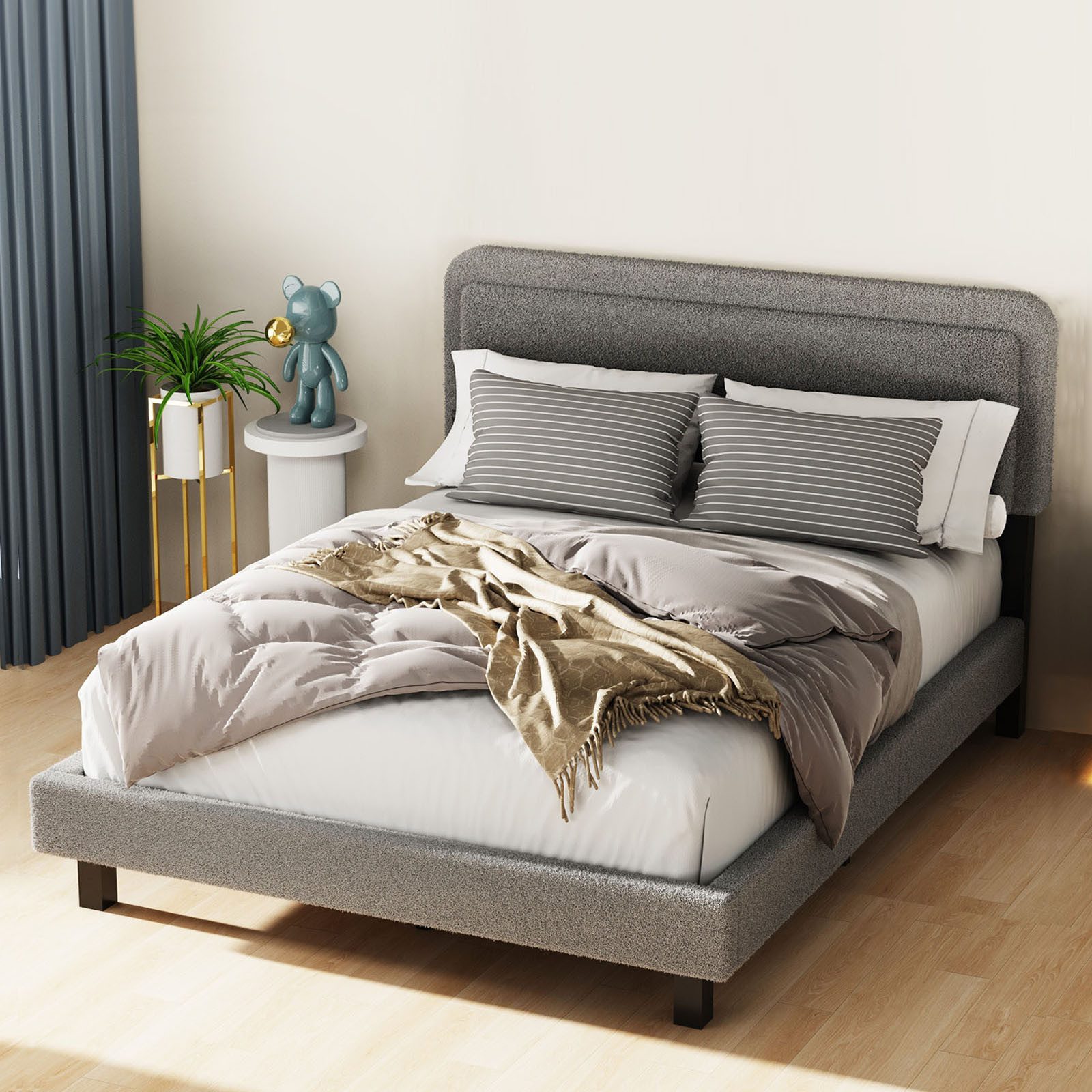 oyajia Polsterbett Doppelbett 140x200/160x200cm mit Lattenrost günstig online kaufen