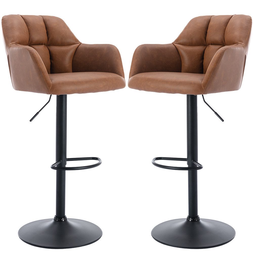 Barhocker 2er Barstuhl Samtstoff Thekenhocker