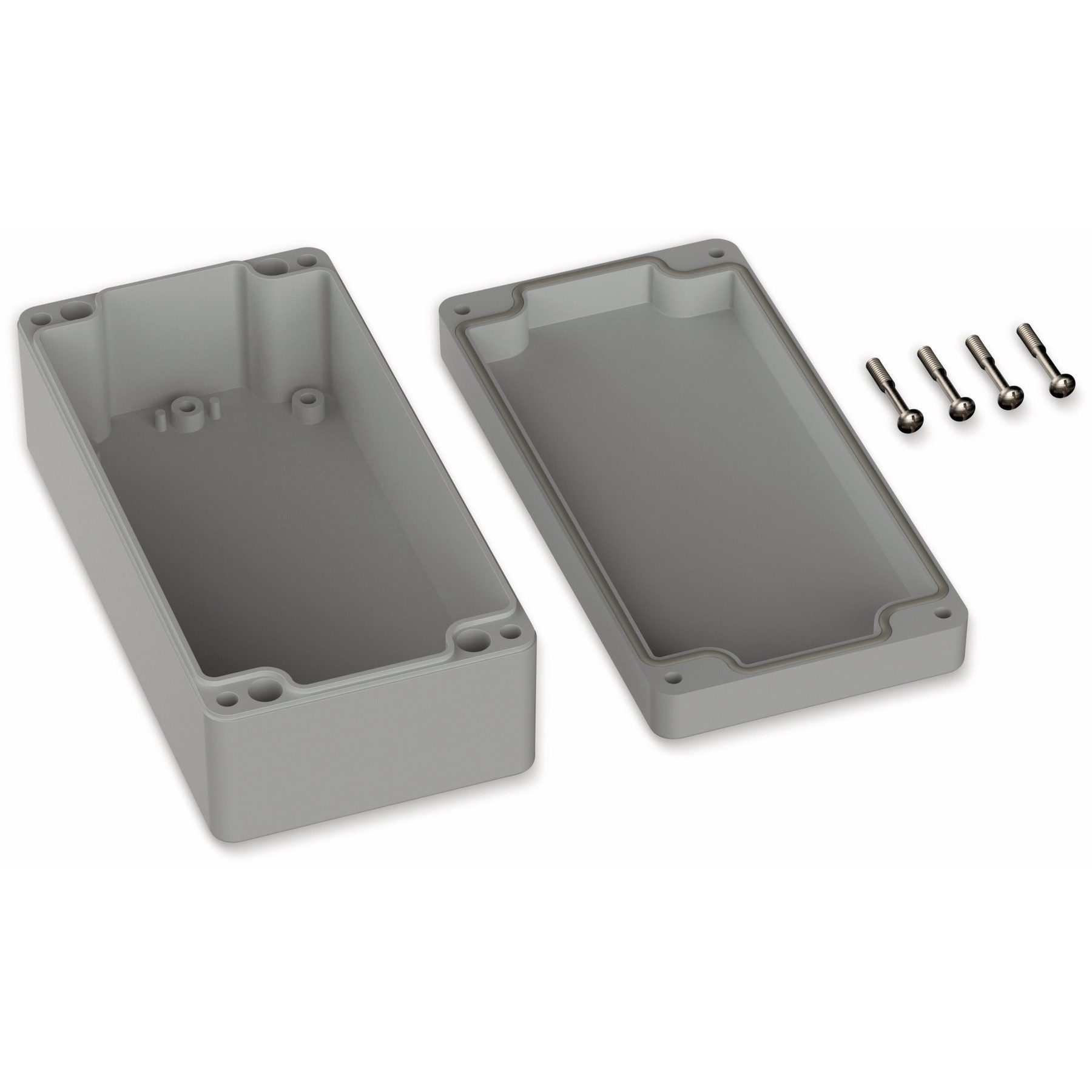 Pollin Verteilerbox POLLIN, Polycarbonat Gehäuse, 160 x 80 x 55 mm, IP66, Lichtgrau