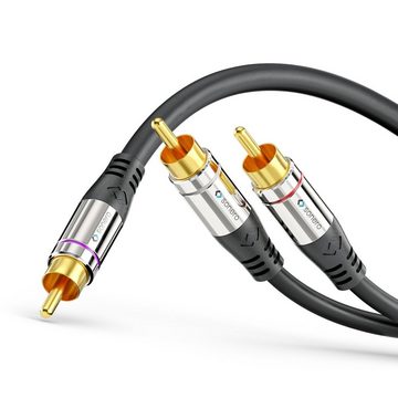 sonero sonero® Premium Cinch Audiokabel, 1x Cinch Stecker auf 2x Cinch Stecke Audio-Kabel