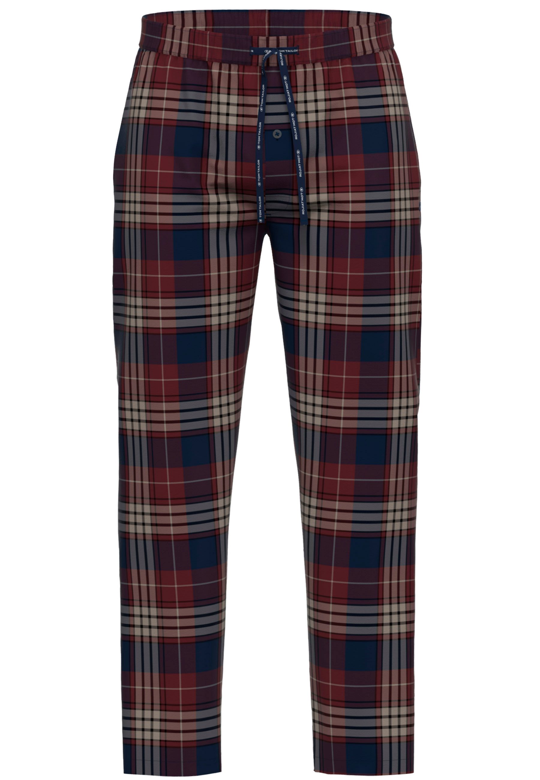 TOM TAILOR Pyjamahose Rhodos mit Karo-Muster, Gummizug, Bindekordel günstig online kaufen