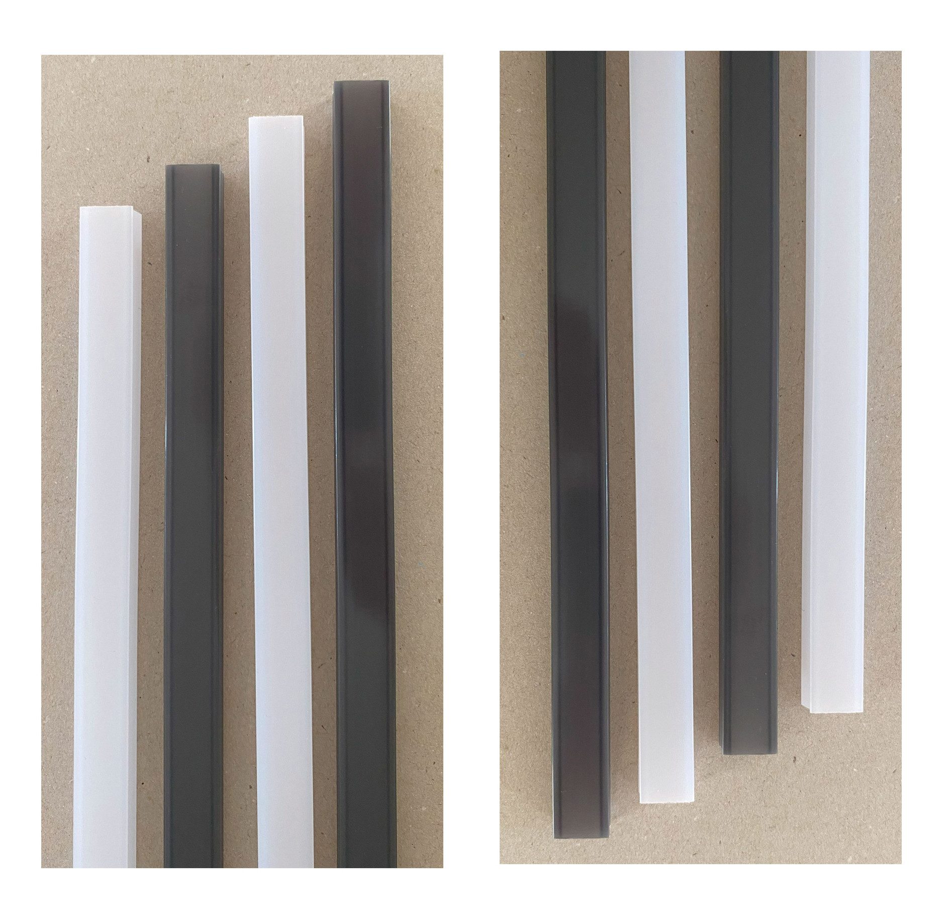 XENON LED Dekolicht 5545 LED Leuchte 6x40cm 6xU-Schiene weiß + schwarz Netzteil Blau, Xenon /(Blau