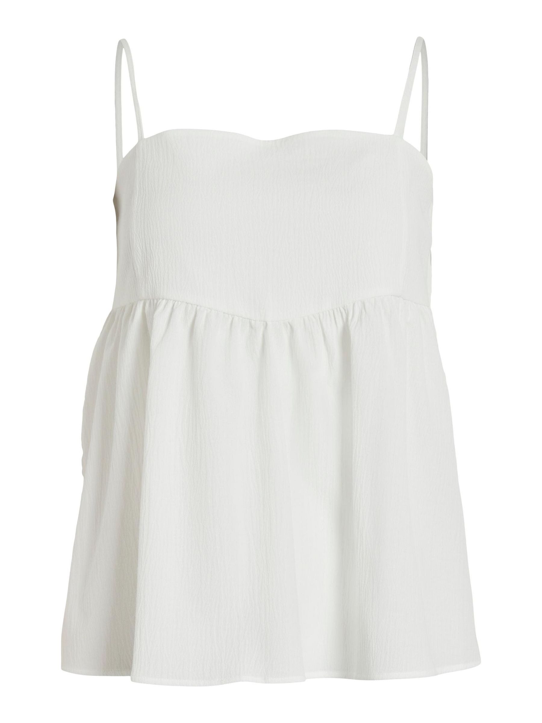 Vila Shirttop Babydoll Trägertop mit Strukturgewebe für Damen VIKADIA STRAP TOP