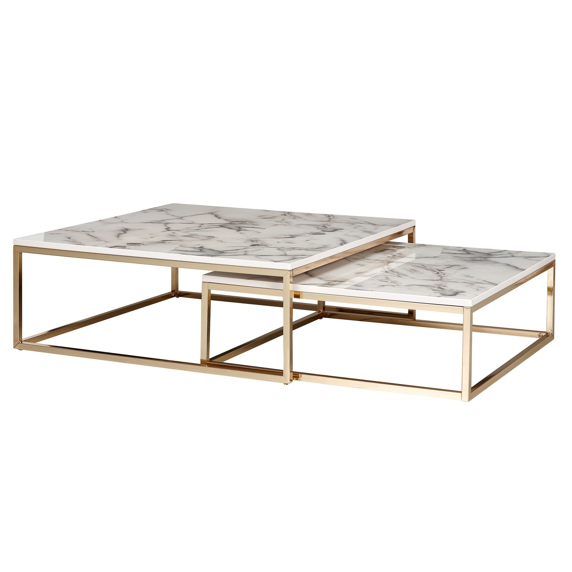 Wohnling Couchtisch WL6.246 (2er Set Weiß günstig online kaufen