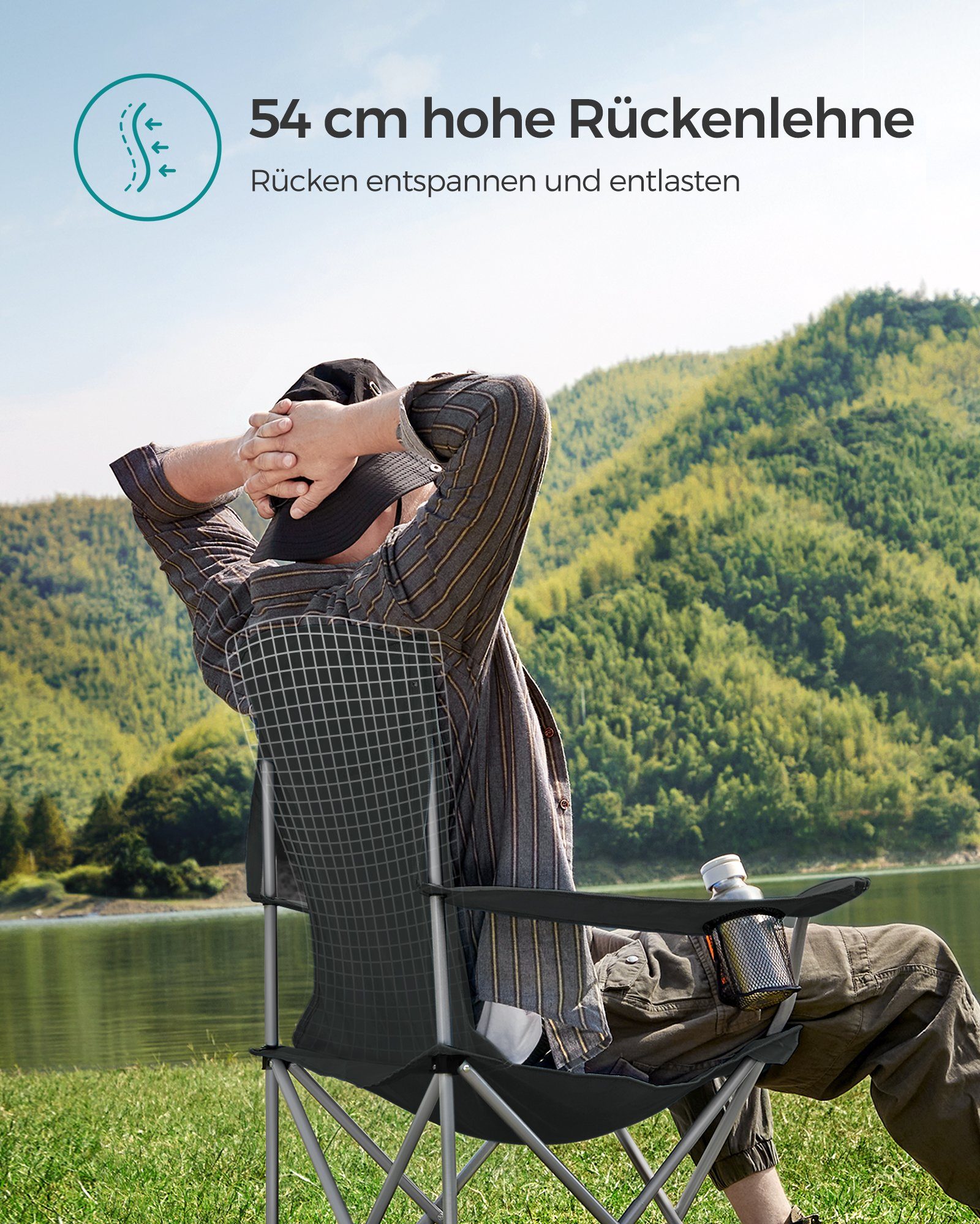 SONGMICS Campingstuhl, Klappstuhl, 2er Set, bis günstig online kaufen