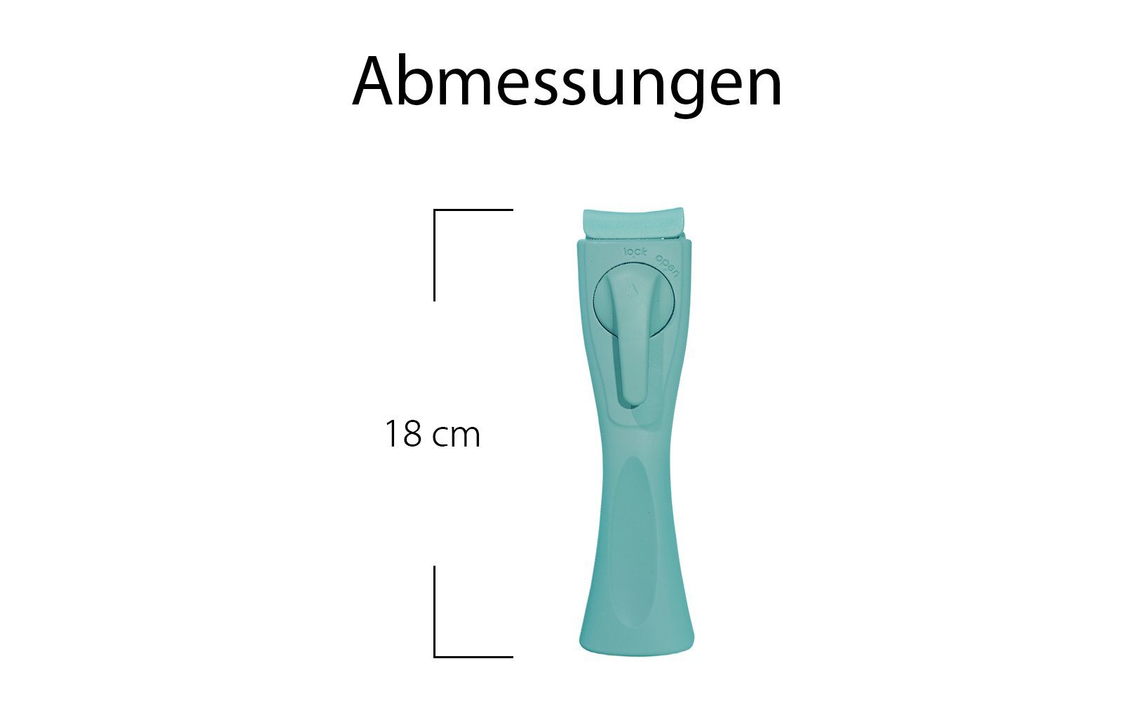 NEOFLAM® Pfannengriff MIDAS Plus abnehmbarer Universalgriff - Eisblau (1-St), Abnehmbarer Universalgriff, Einfaches Öffnen/Schließen, Hitzebeständig