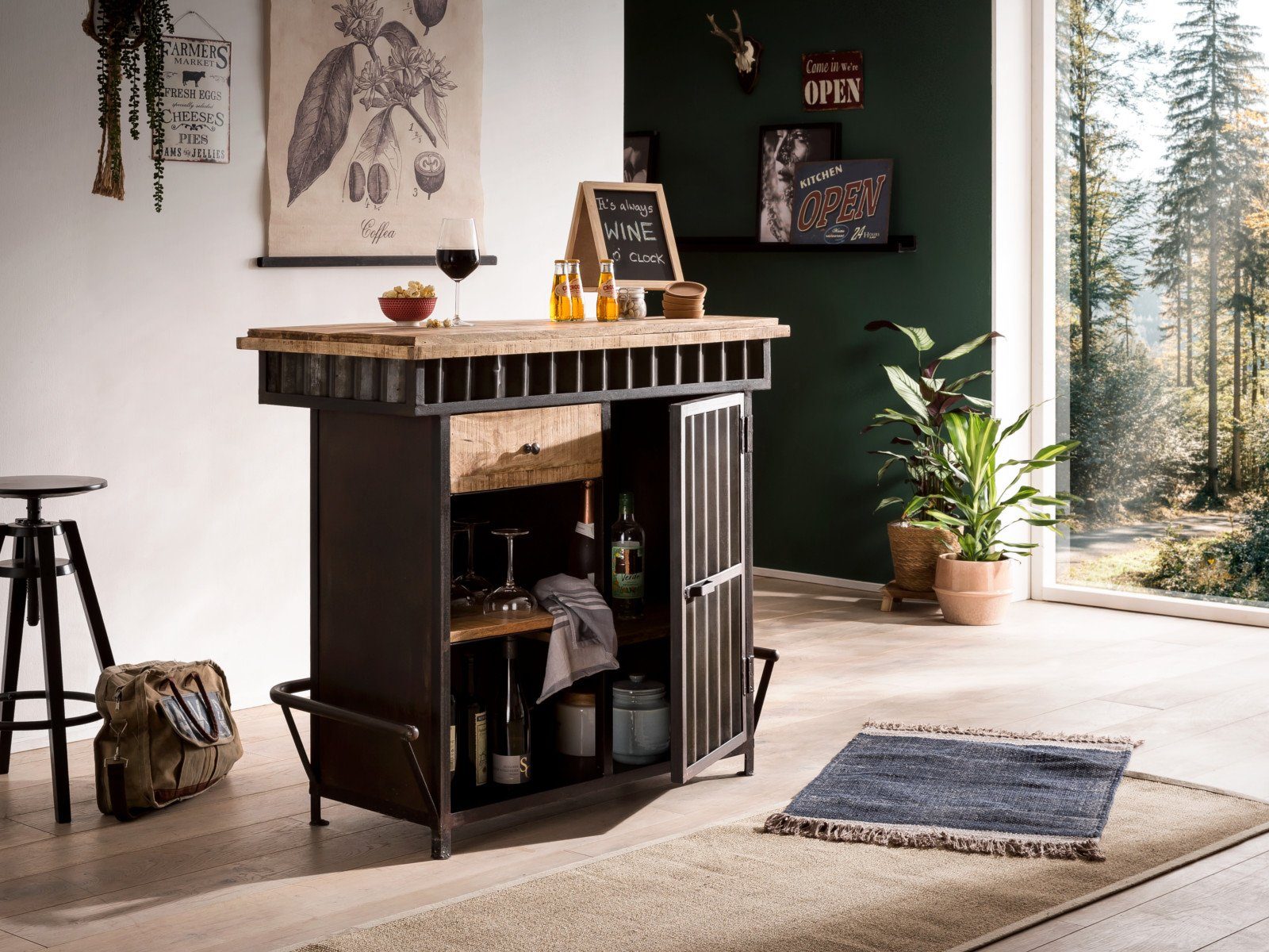 massivum Weinregal Yorkshire Bartisch Tresen Theke Industrial Design