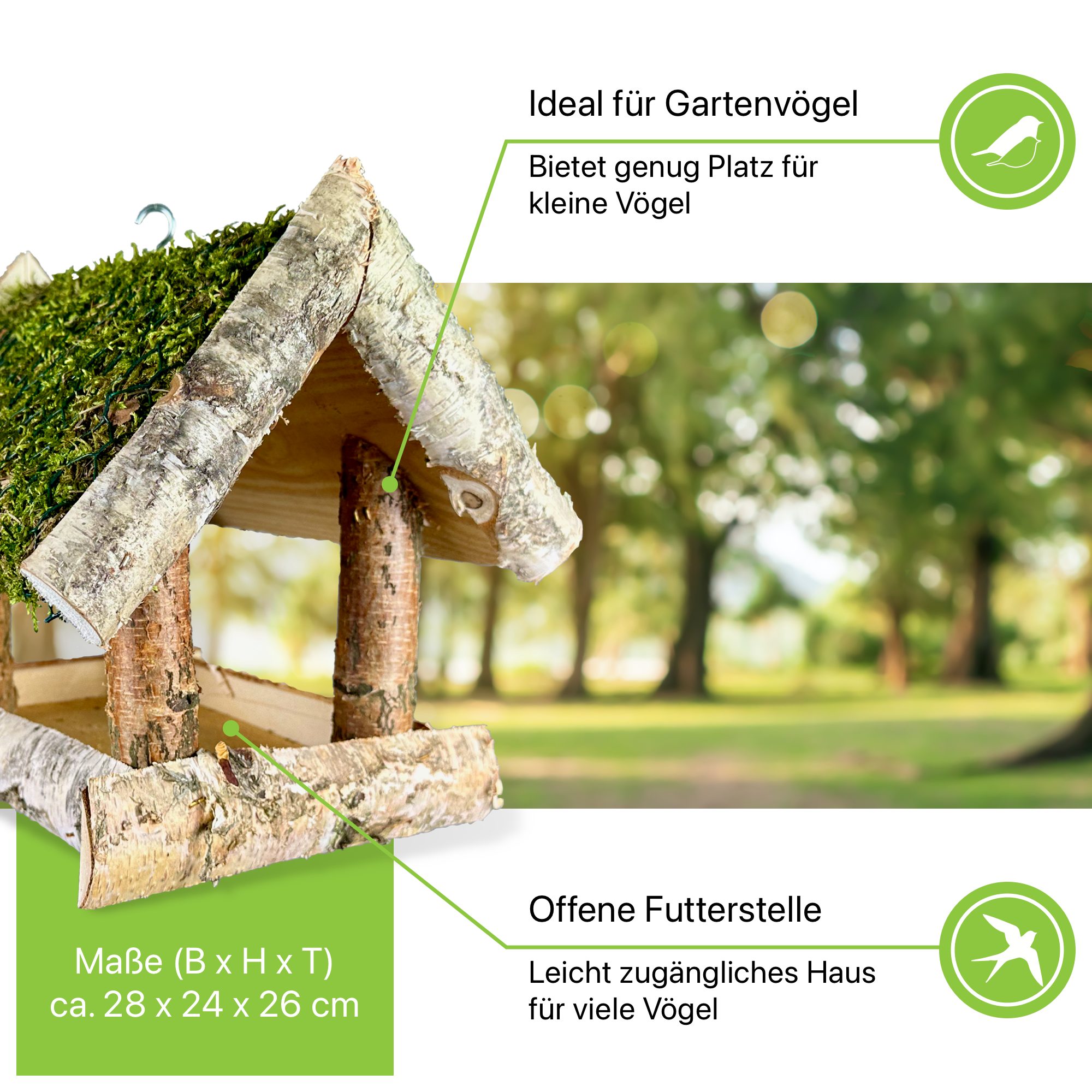 gartenetage Vogelhaus Futterhaus für Vögel mit günstig online kaufen