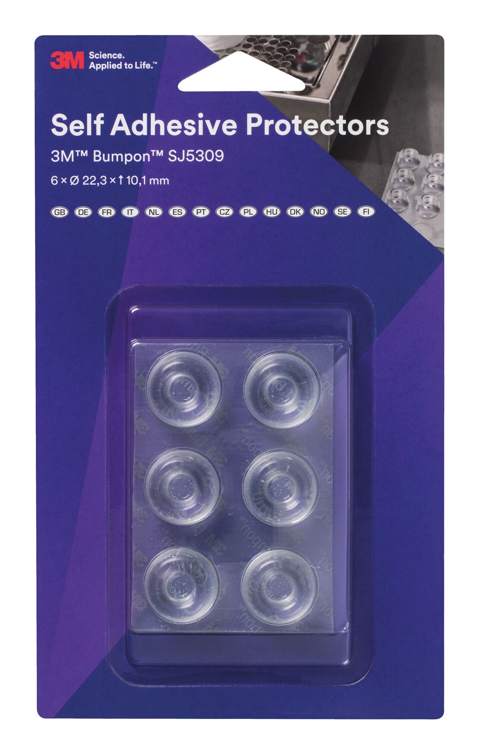 3M Klebeband (6-St., 6 Stück) Bumpon, Elastikpuffer Transparent 22,3 x 10,1 mm