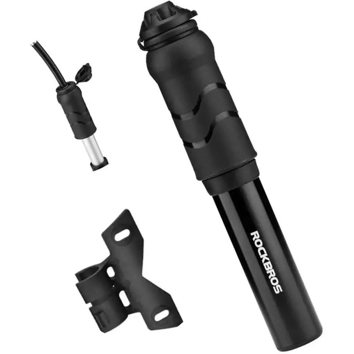 ROCKBROS Handpumpe 810PCS-HP, 2-in-1 Ventil für Presta und Schrader, kompakt, bis 100 PSI