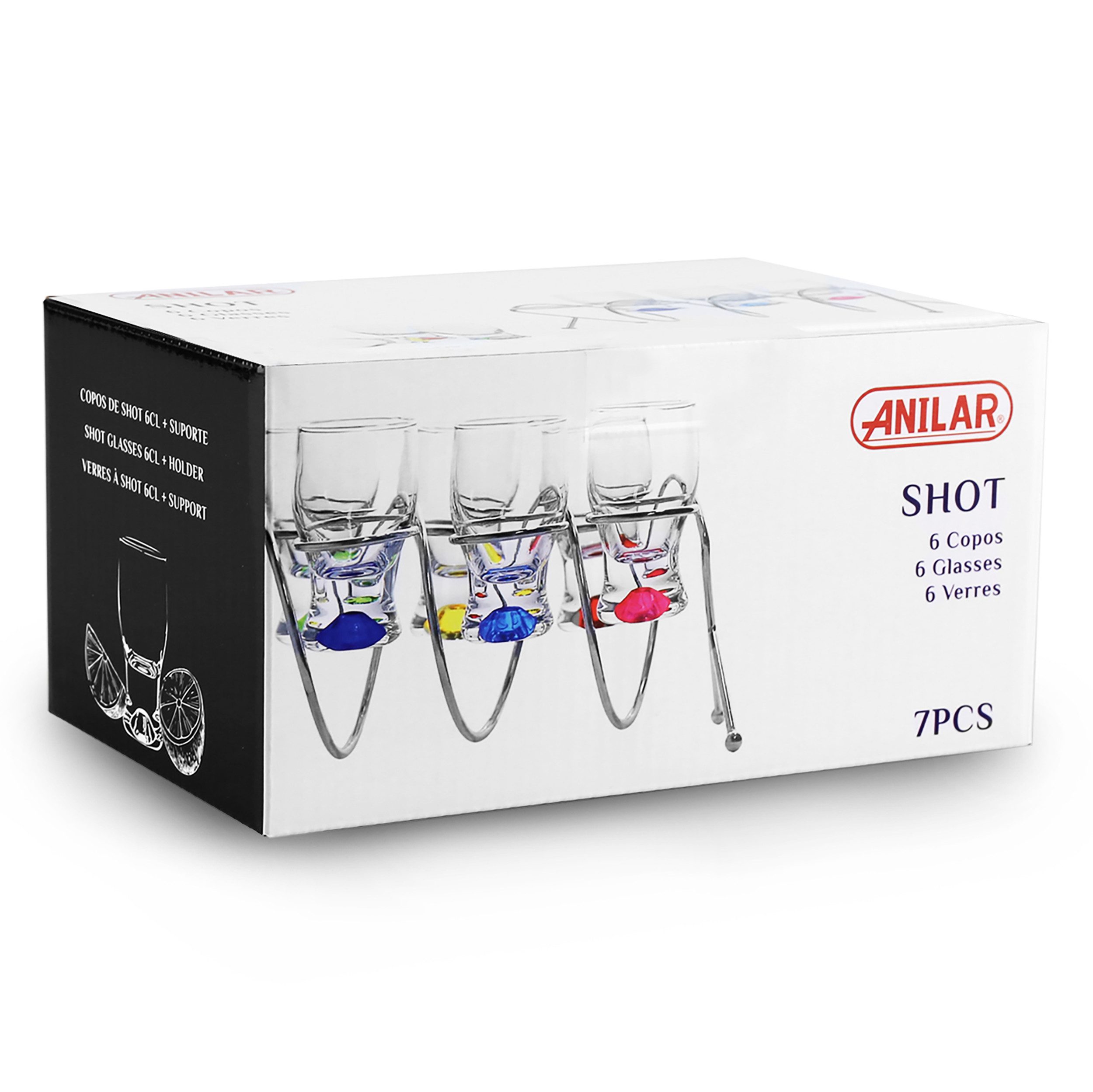 Annastore Schnapsglas 7-tlg. Set Schnapsgläser - Schnapspinnchen - Schnapsbecher Shotgläser