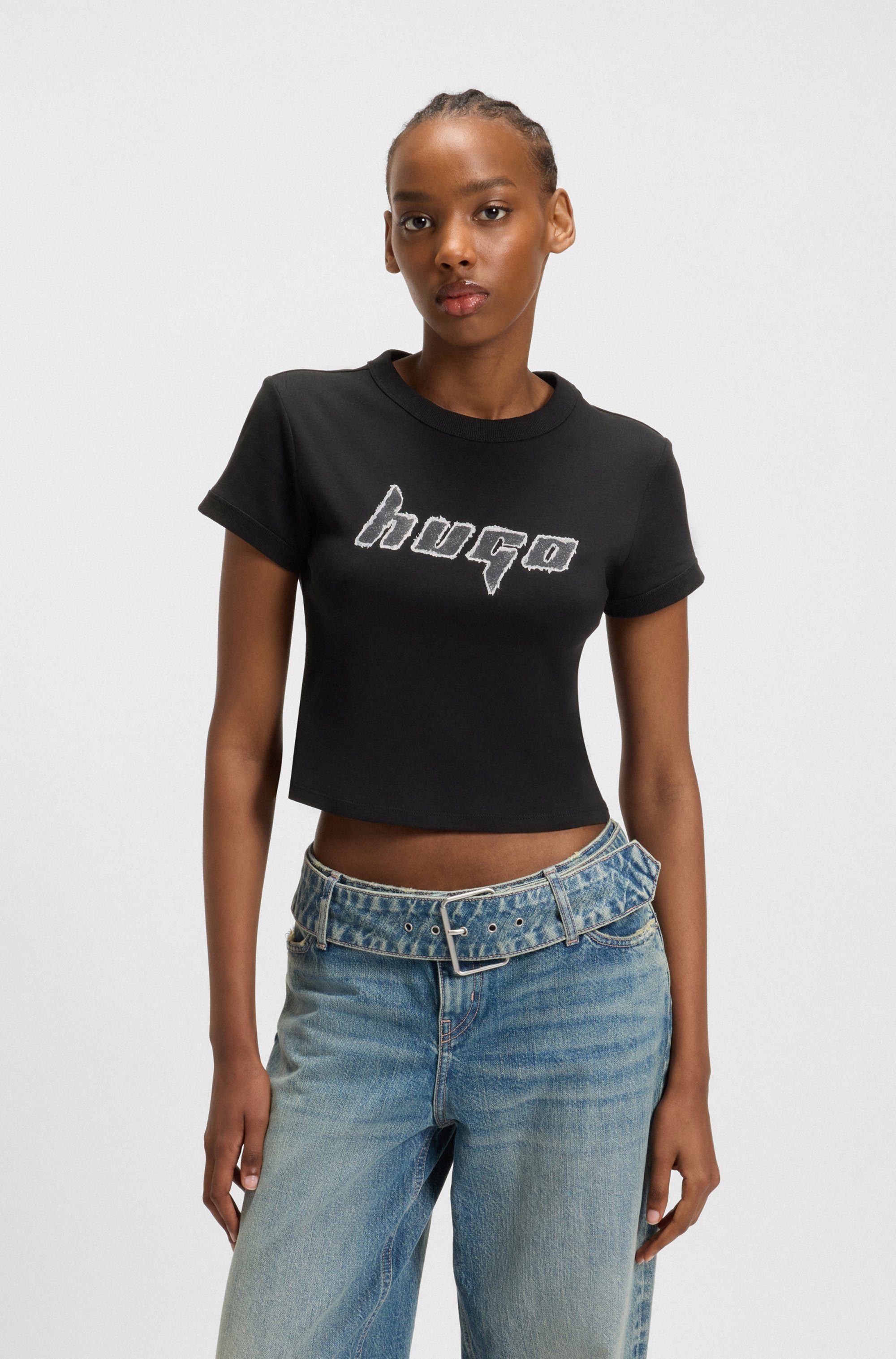HUGO Blue T-Shirt Dalia mit Grafik-Artwork günstig online kaufen