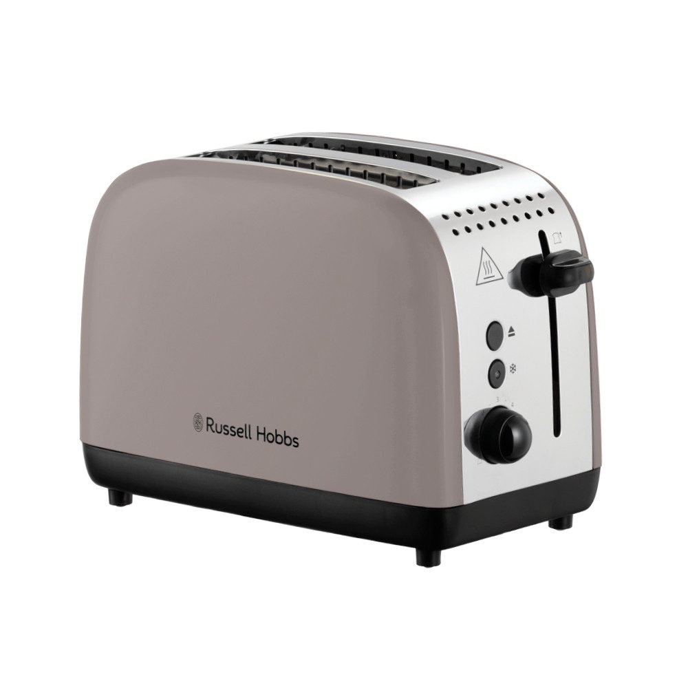 RUSSELL HOBBS Тостеры Colours Plus+ Mocha 26931-56, 1100 W, 2 extra breite Toastschlitze, inkl. Brötchenaufsatz, 6 Bräunungsstufen