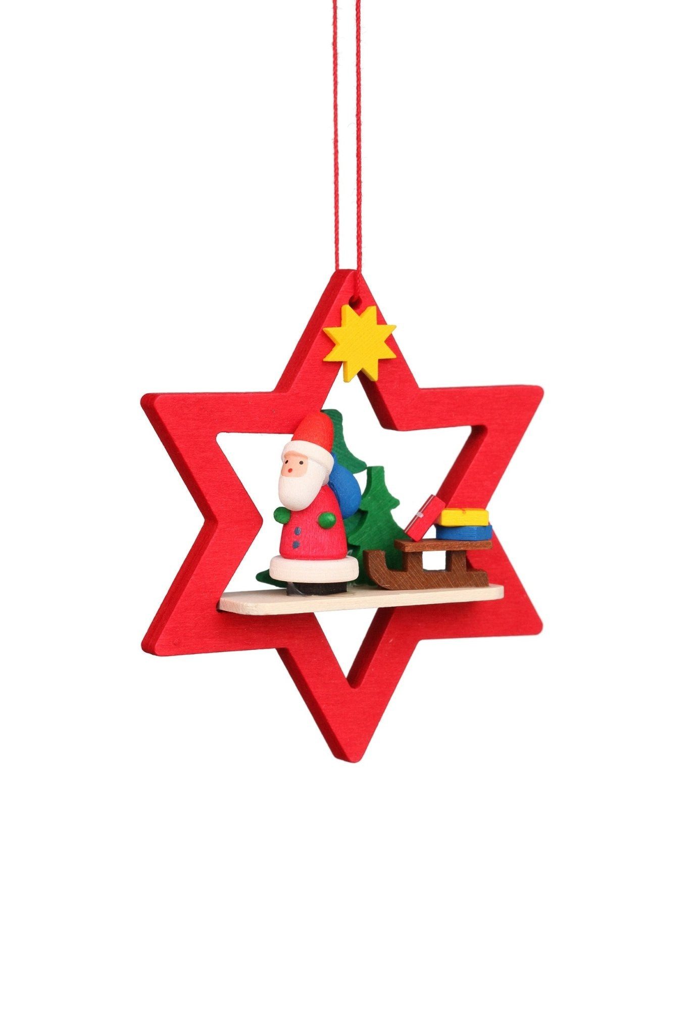 Christian Ulbricht Dekofigur Ulbricht Baumschmuck 'Weihnachtsmann im roten Stern - 7.8cm' 2003