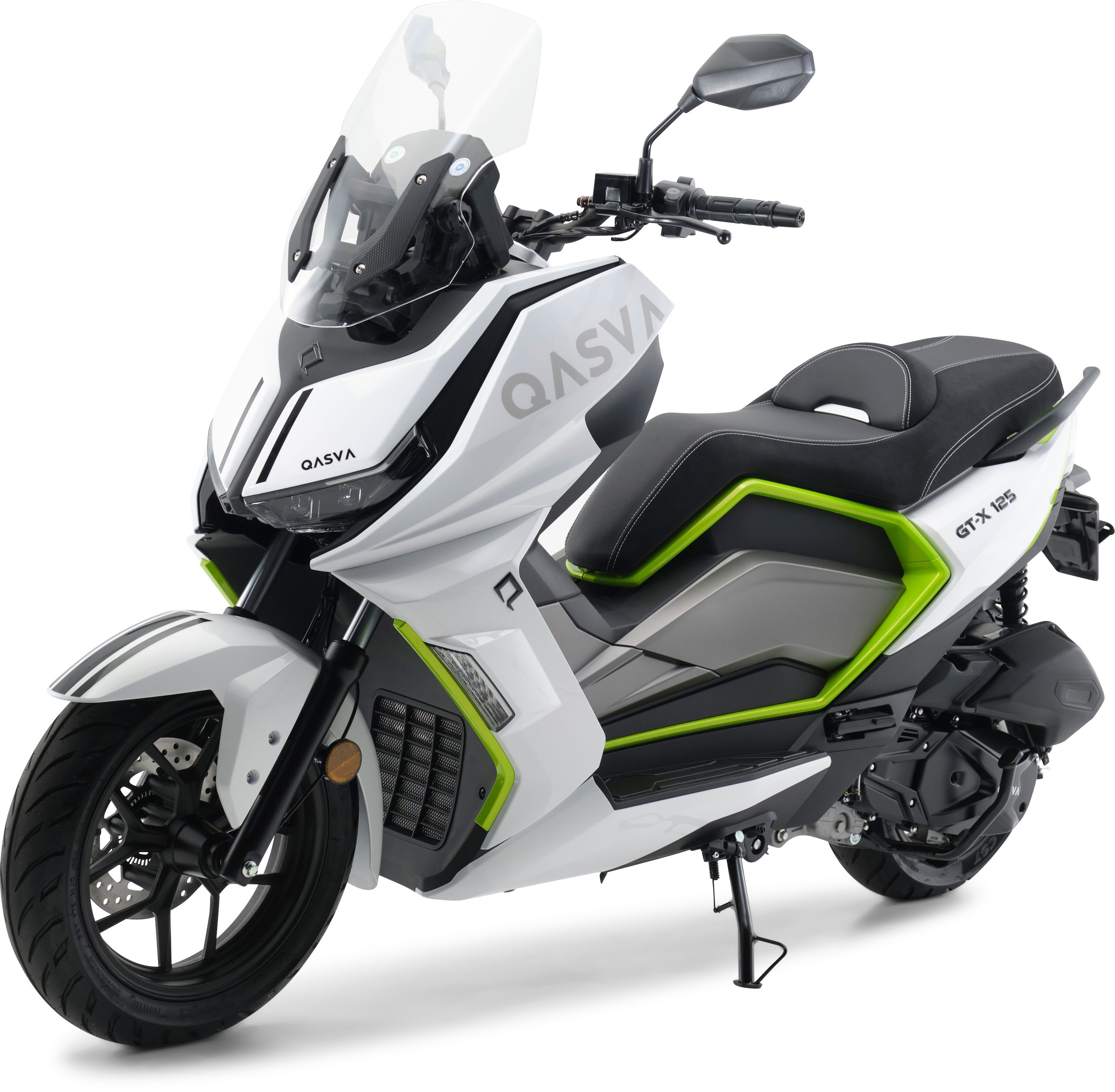 Burnout Motorroller GT-X 125 ccm Arctic Neon, 125 ccm, 92 km/h, Euro 5+, LED Beleuchtung, Navigation, 7 Zoll TFT Tacho, Windschild verstellbar