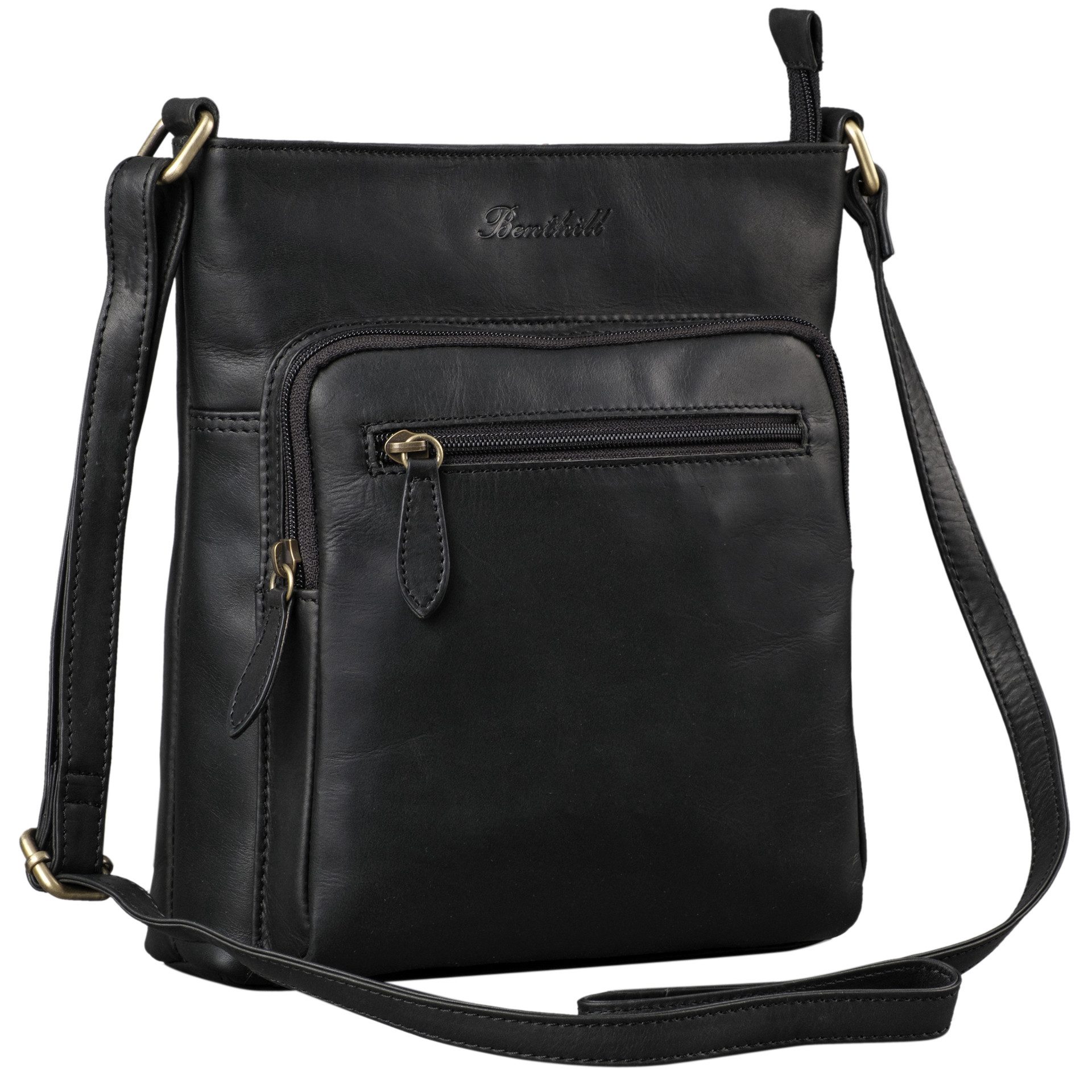 Benthill Umhängetasche Damen Echt Leder Shopper günstig online kaufen