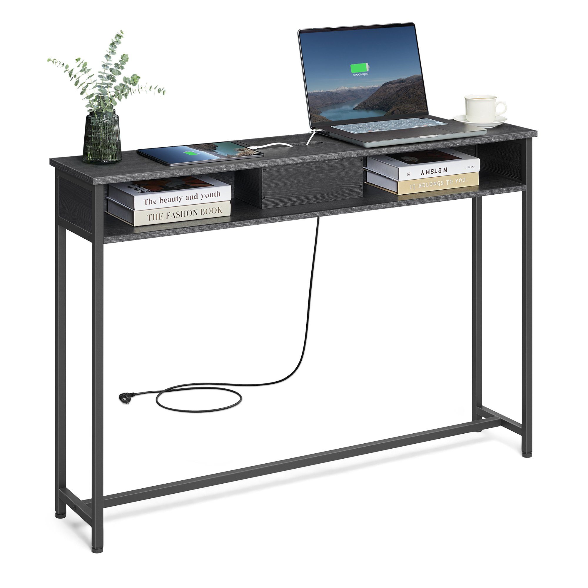 VASAGLE Konsolentisch, Beistelltisch mit 2 Fächern, schmal günstig online kaufen