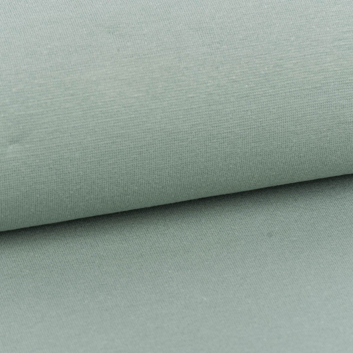 SCHÖNER LEBEN. Stoff Bündchenstoff Meterware Schlauchware fein hell grün 35cm, allergikergeeignet