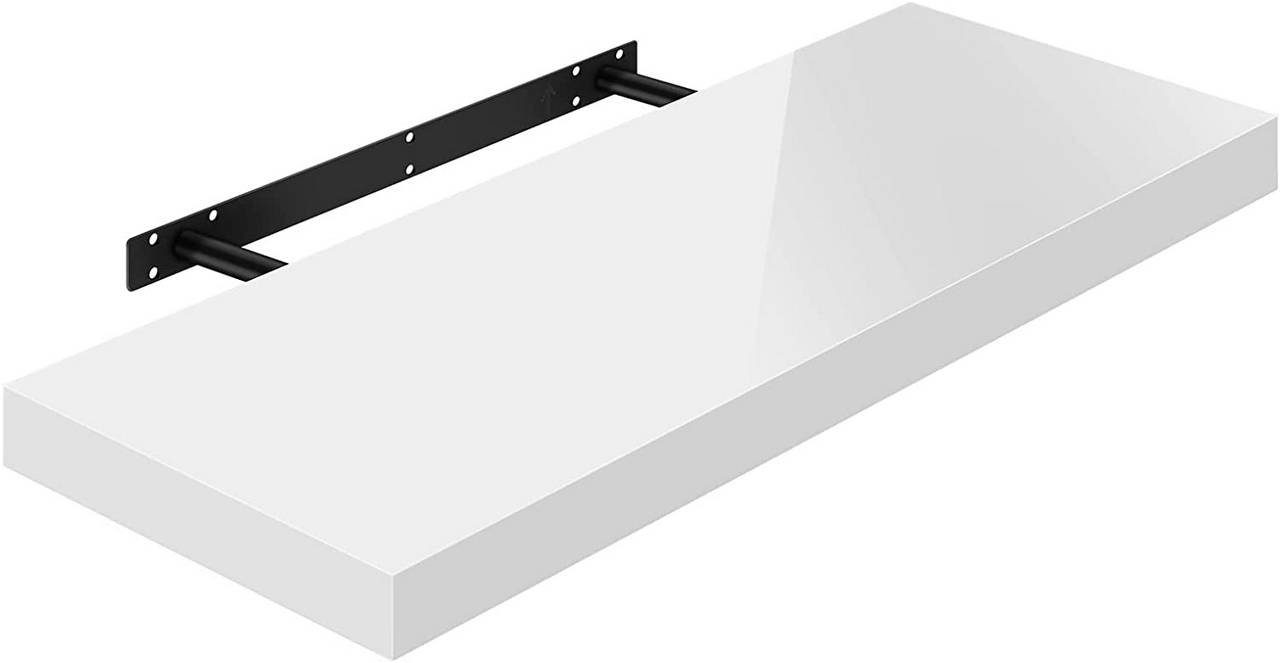 Woltu Wandregal, 1-tlg., Volato freischwebend Schweberegal Holz Board Weiß