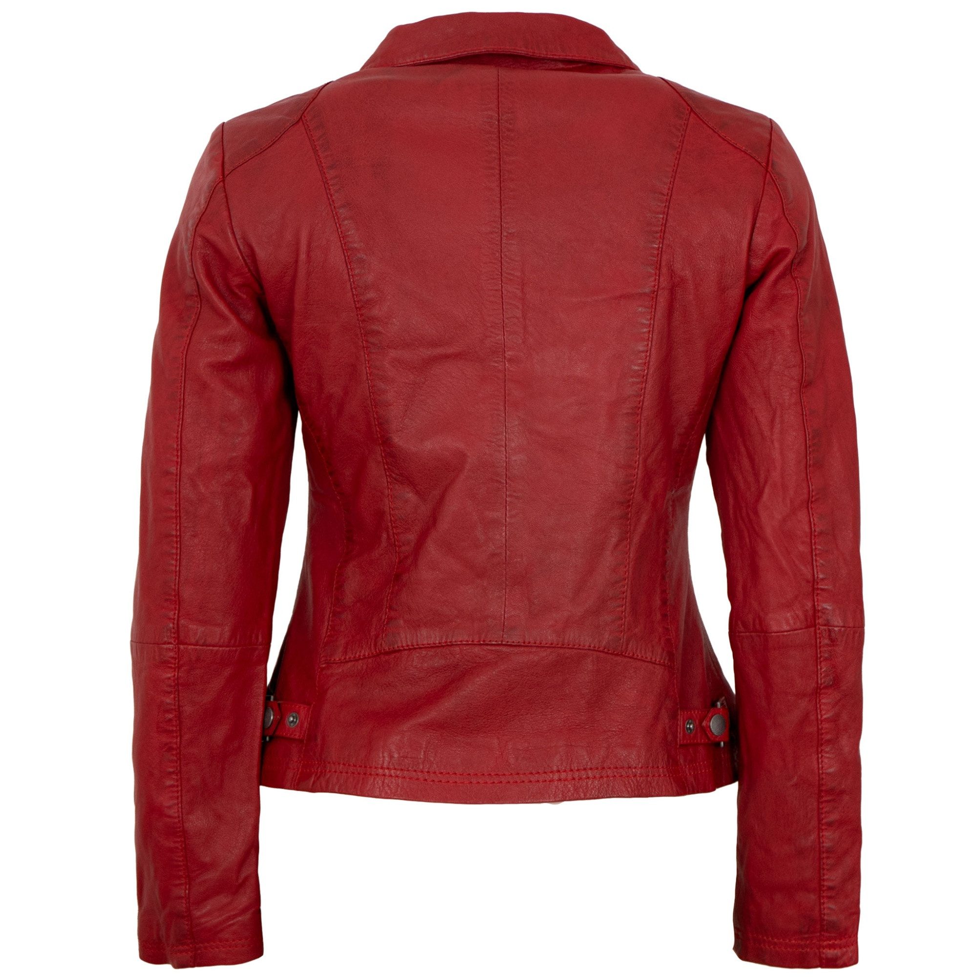 7eleven Lederjacke Ally 7eleven - Damen Lederjacke Lammnappa rot