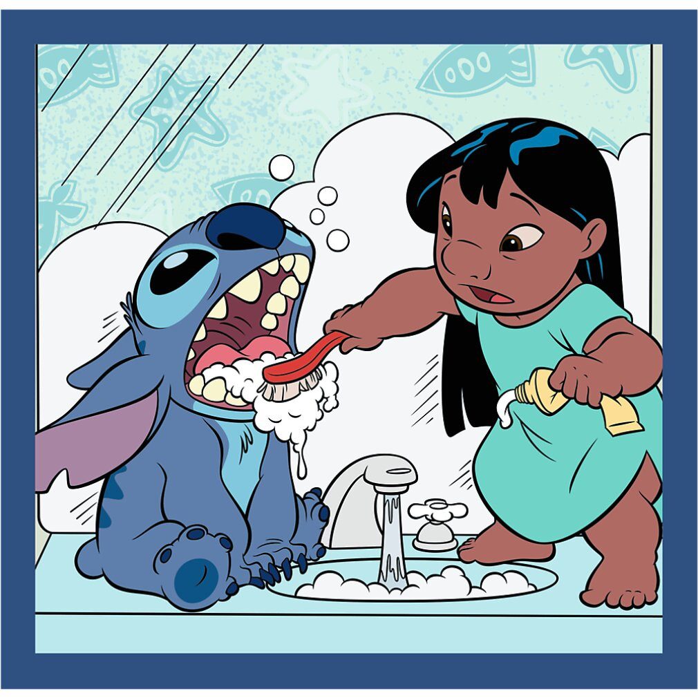 Trefl Puzzle Puzzle Time mit Stitch 3in1 (20,36,50 dlks), Puzzleteile