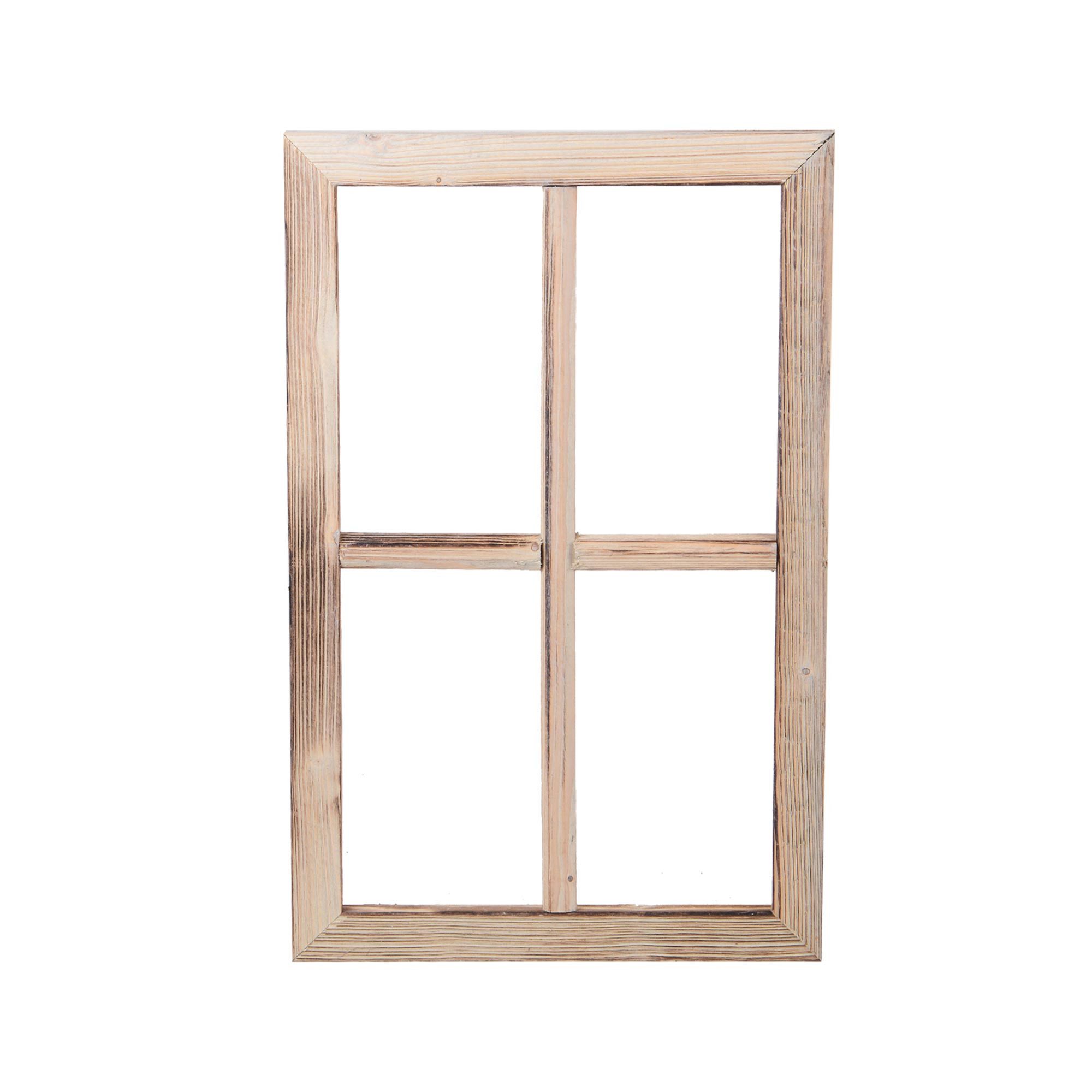 Wanddekoobjekt Holzfenster Dekoration Altholz