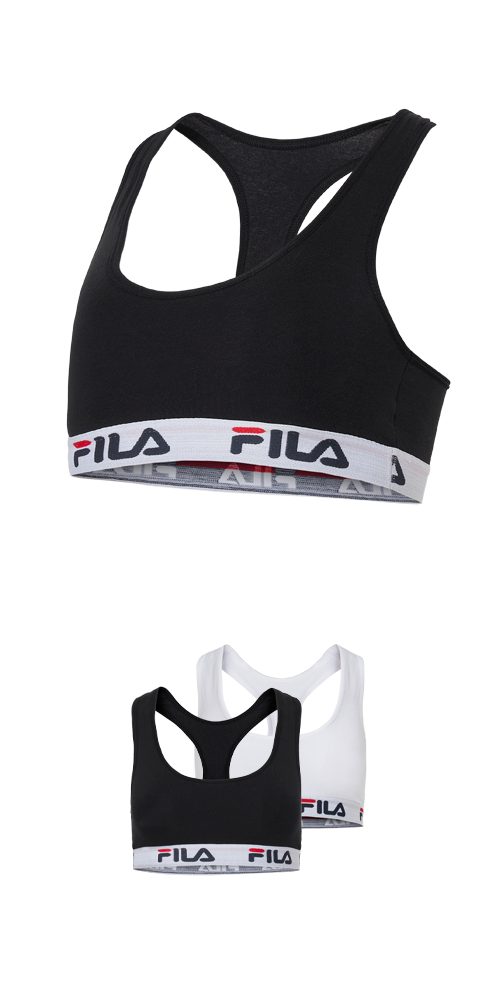 Fila Bralette JUNIOR GIRL BRA (2er Pack) nahtlos, Racerback-Rücken, Unterbrustband mit Logoschriftzug