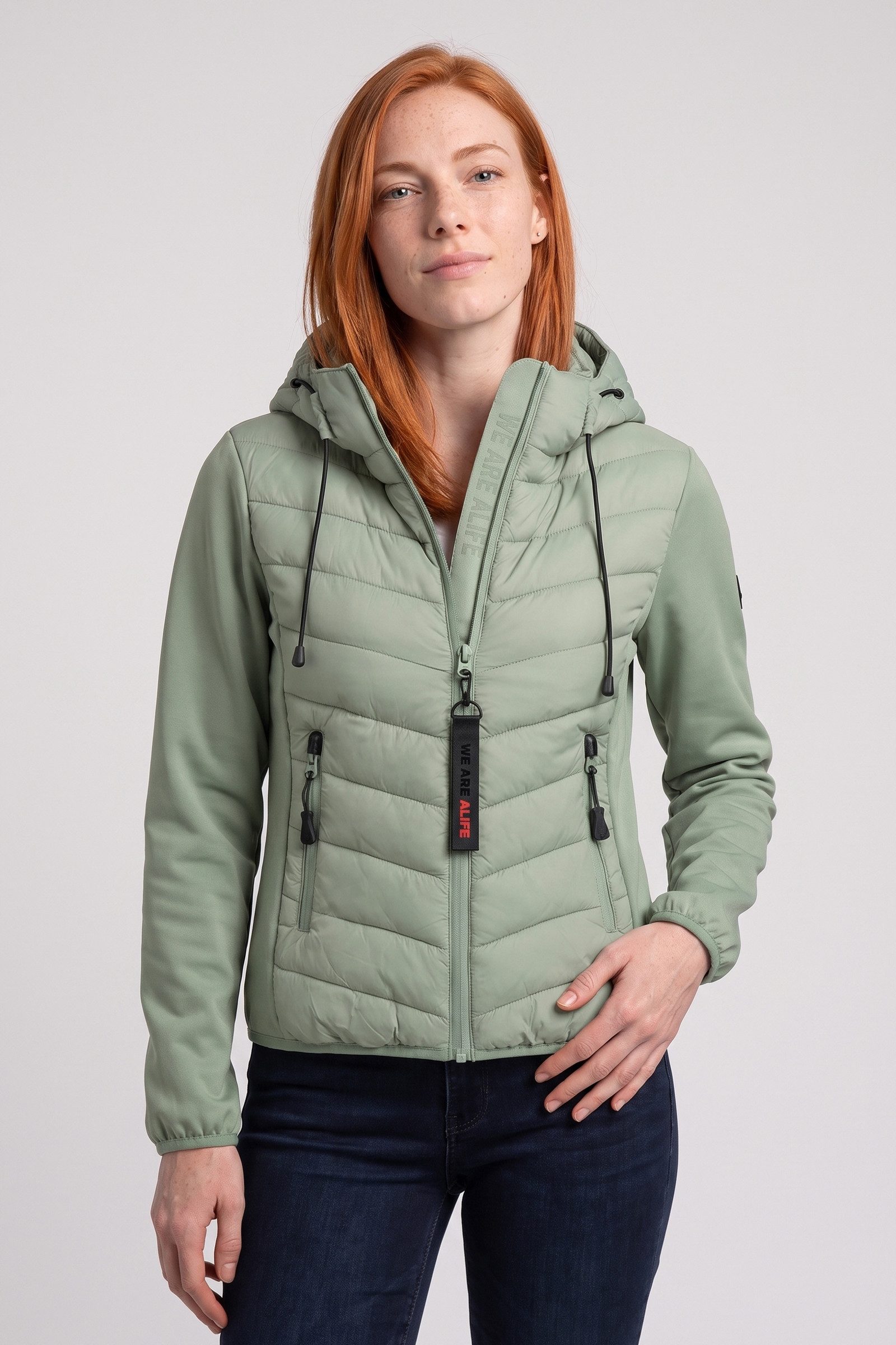 Alife & Kickin Sommerjacke Damen ZeliaAK A Übergangsjacke, Jacke Gesteppte Front, verstellbare Kapuze, zwei Reißverschlusstaschen – Bild 2 von 5