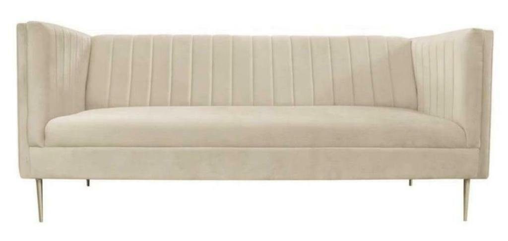 JVmoebel Sofa Luxus Grüner Dreisitzer stilvolles Sofa 3-er Modern Neu, Made in Europe Weiß