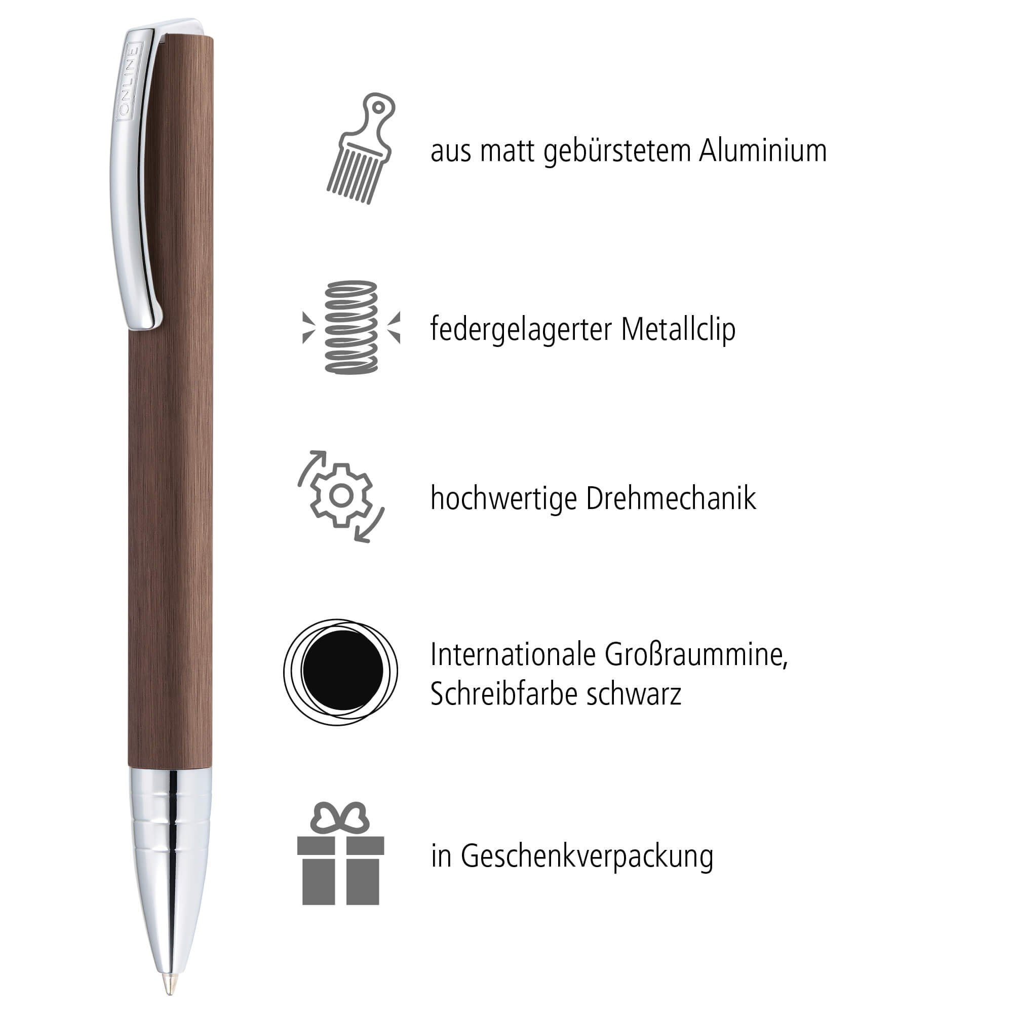 Drehkugelschreiber, Online in Braun Kugelschreiber Geschenkbox Pen Vision