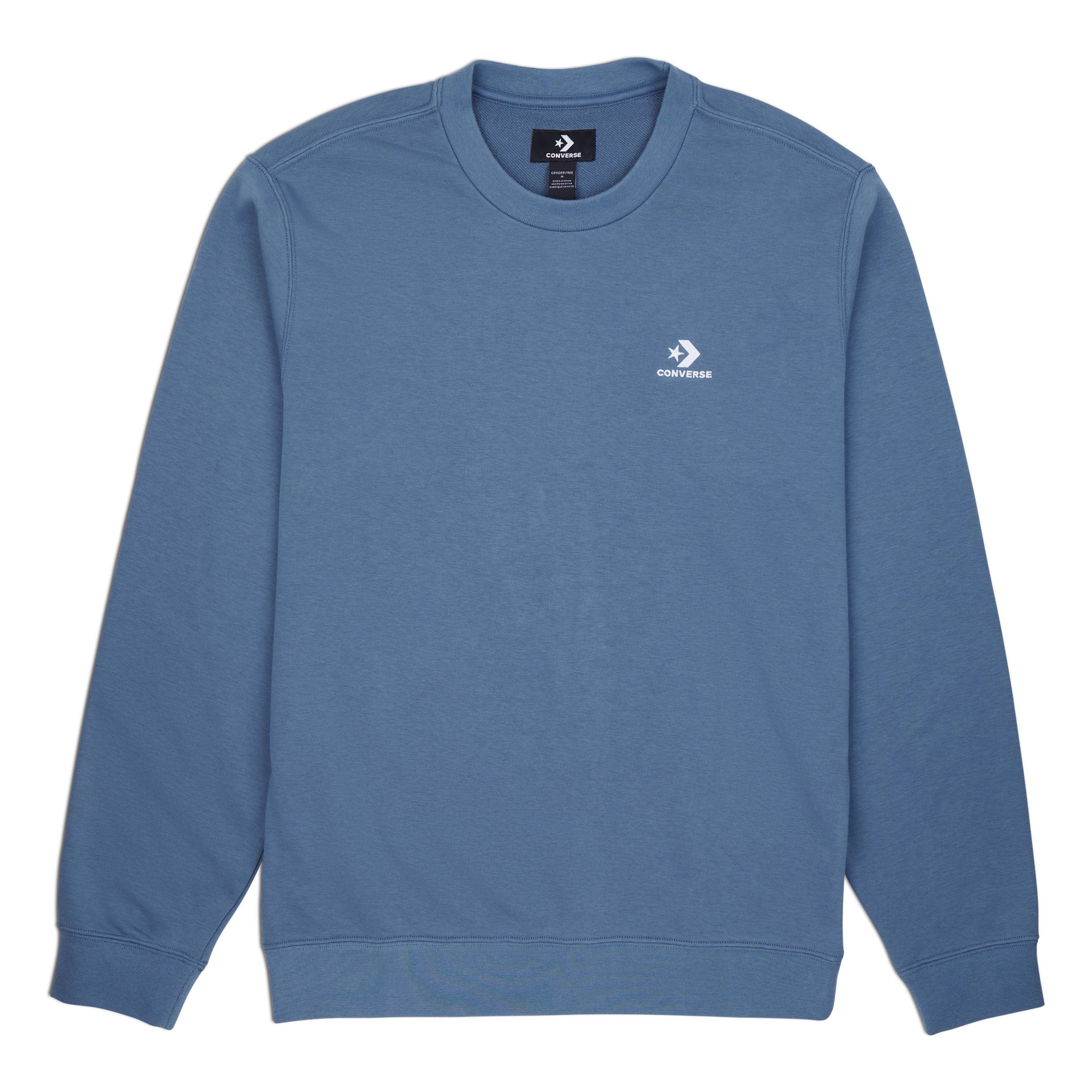 Converse Sweater GO-TO EMBROIDERED STAR CHEVRON STANDARD-FIT CREW sportlicher Stil, mit Rundhalsausschnitt, Langarm, unifarbenes Design – Bild 2 von 2