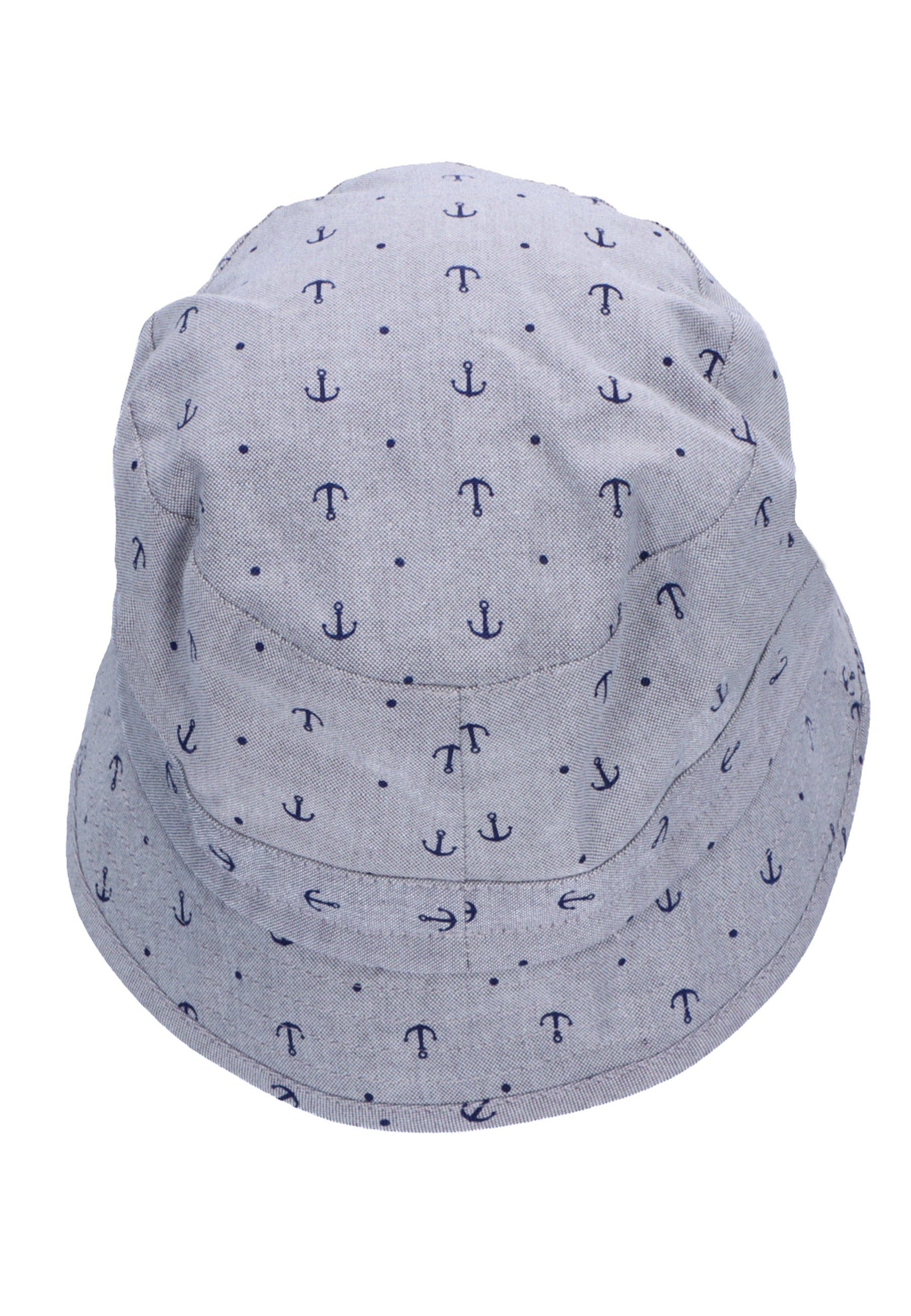 Sterntaler® Schirmmütze Baumwolle Baumwolle Fischerhut Caps für mit Batist gefüttert Struktur) Anker (1-St., Babyhut aus Kinder mit
