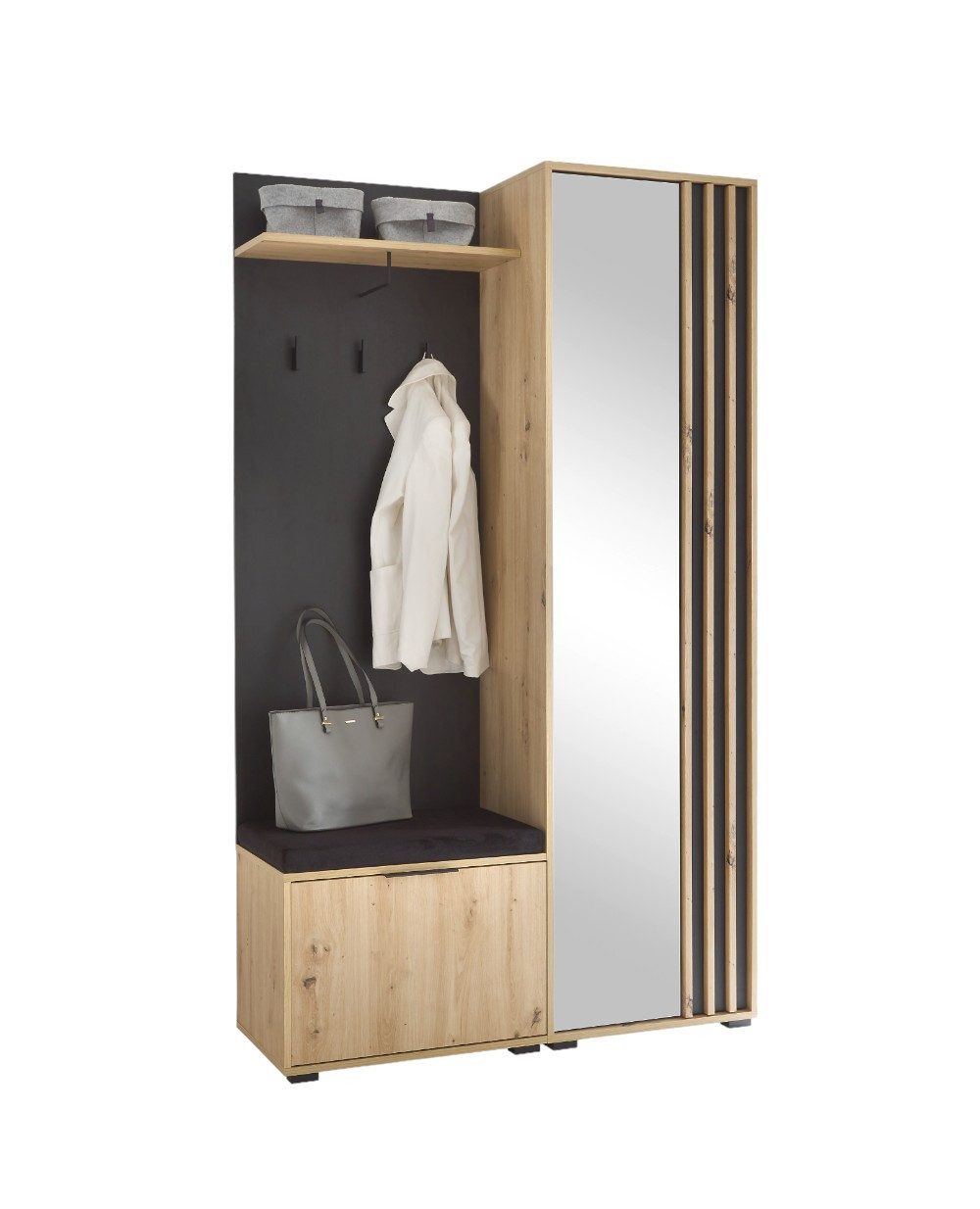 moebel-dich-auf Kompaktgarderobe VOLAM (Paneel + Sitzbank günstig online kaufen