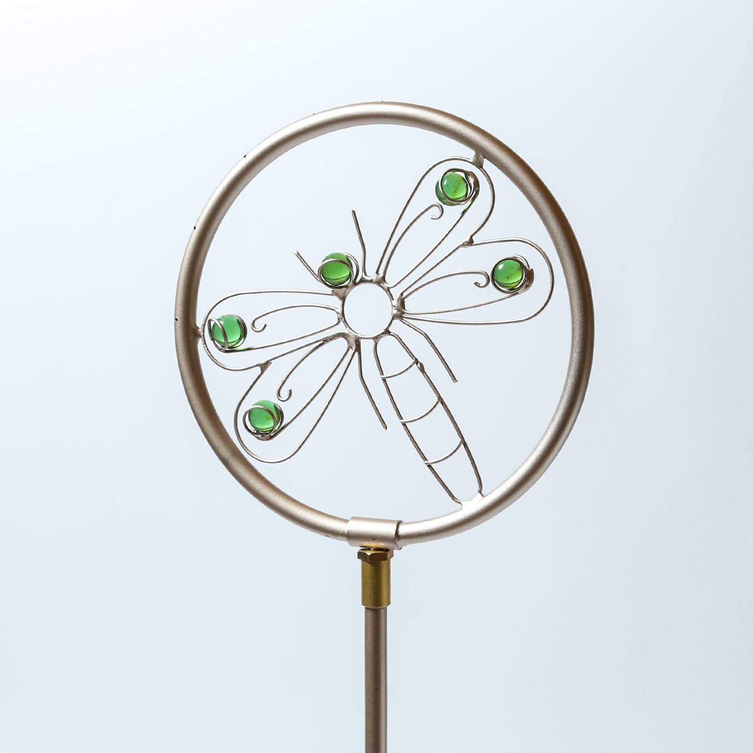 MARELIDA Wasserspiel Rasensprenger LIBELLE Edelstahl Sprinkler rotierend mit Erdspieß