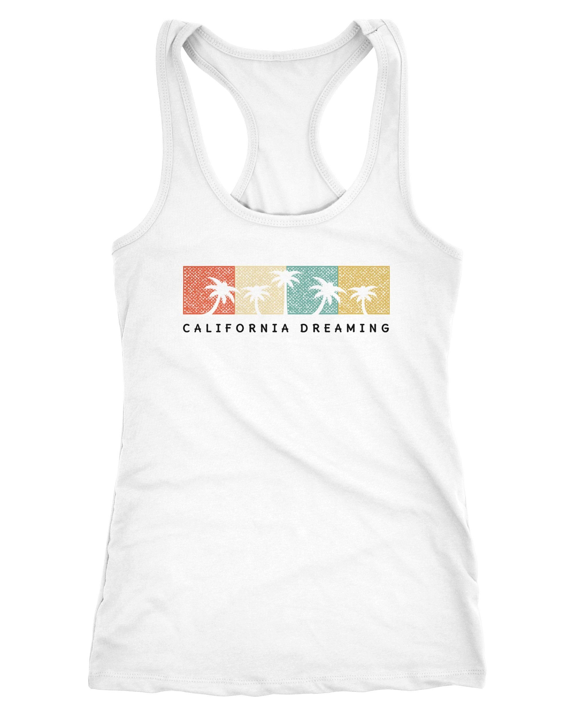 Neverless Tanktop Damen Tank-Top California Dreaming Summer Party Palmen Pa günstig online kaufen