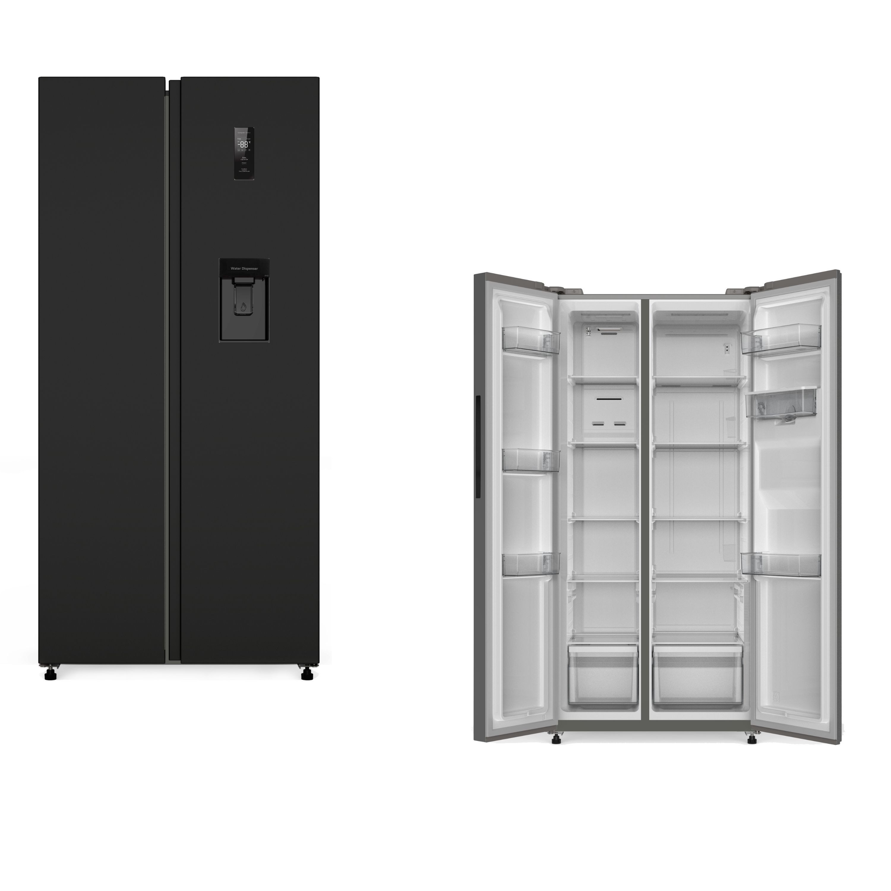 PKM Side-by-Side SBS480NFWDBJ, 178.5 cm hoch, 83 cm breit